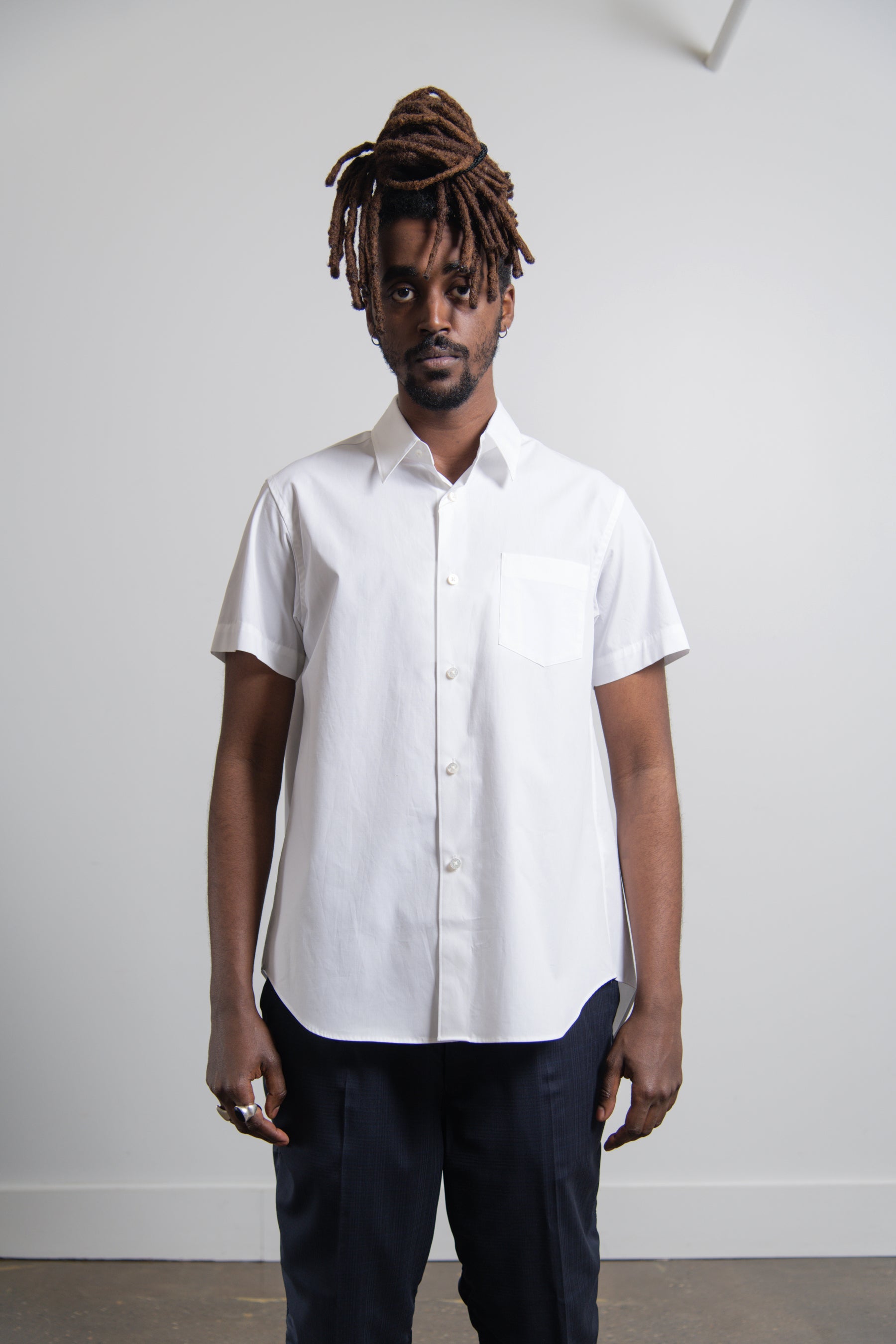 Pleated Shirt White