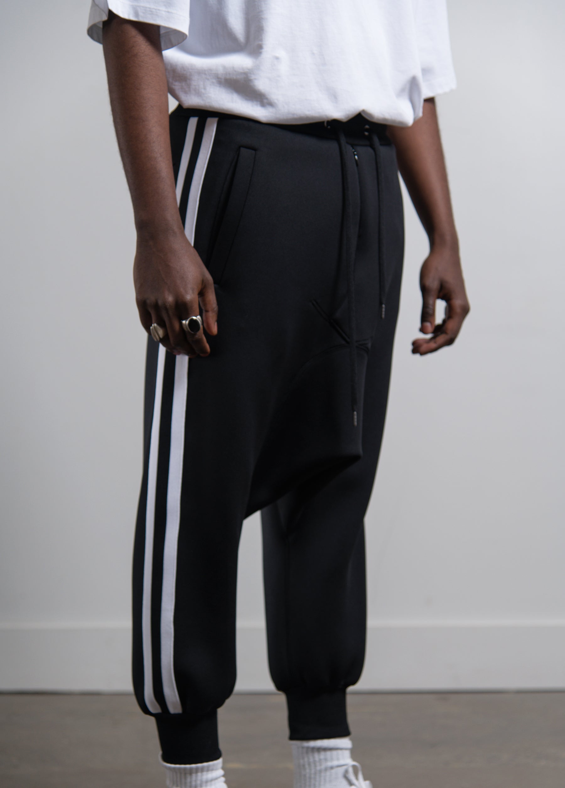 Rebuilt Track Sarrouel Pant Black/White