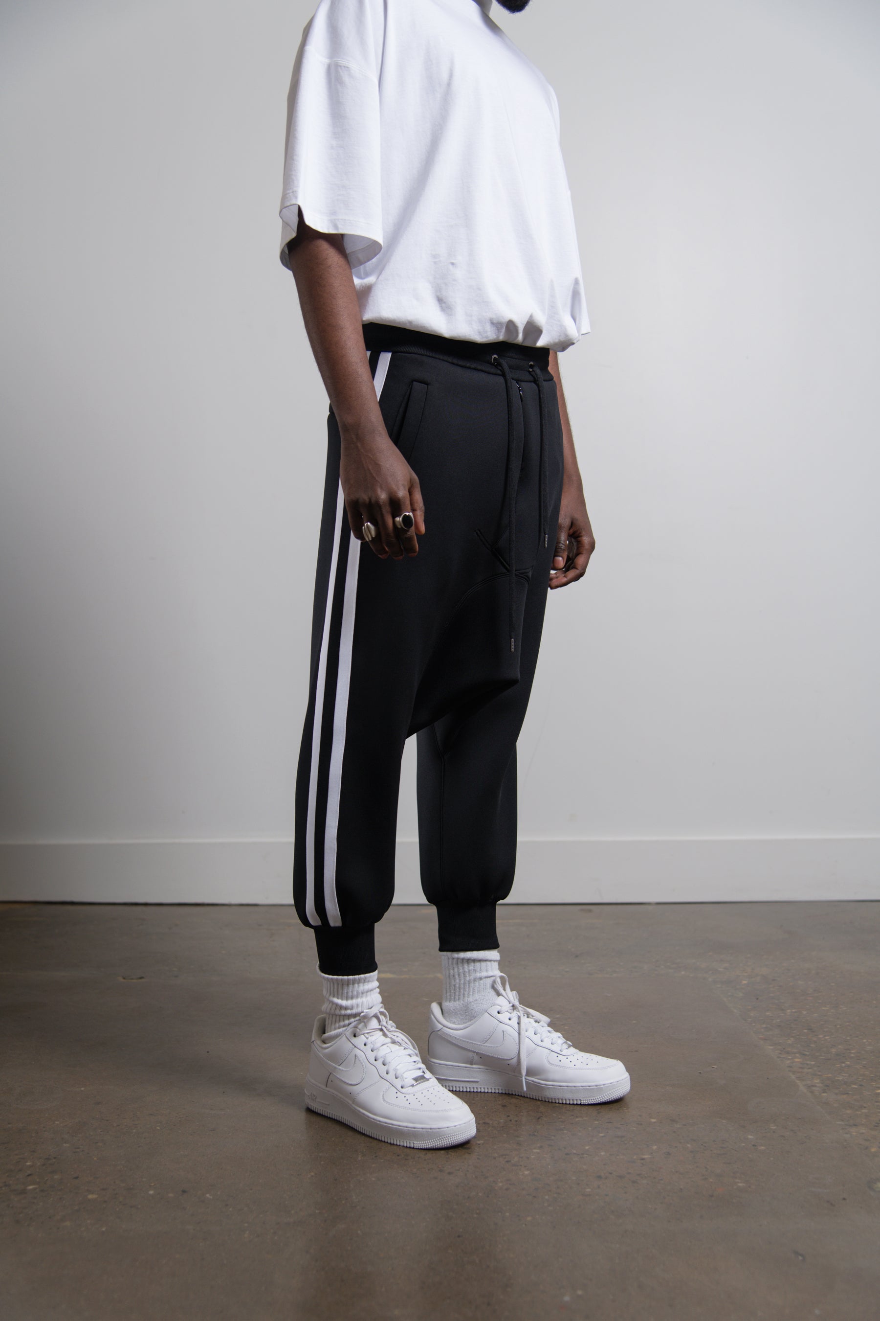 Rebuilt Track Sarrouel Pant Black/White