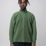 Serrate Pleated Zip Jacket Green JC180-62