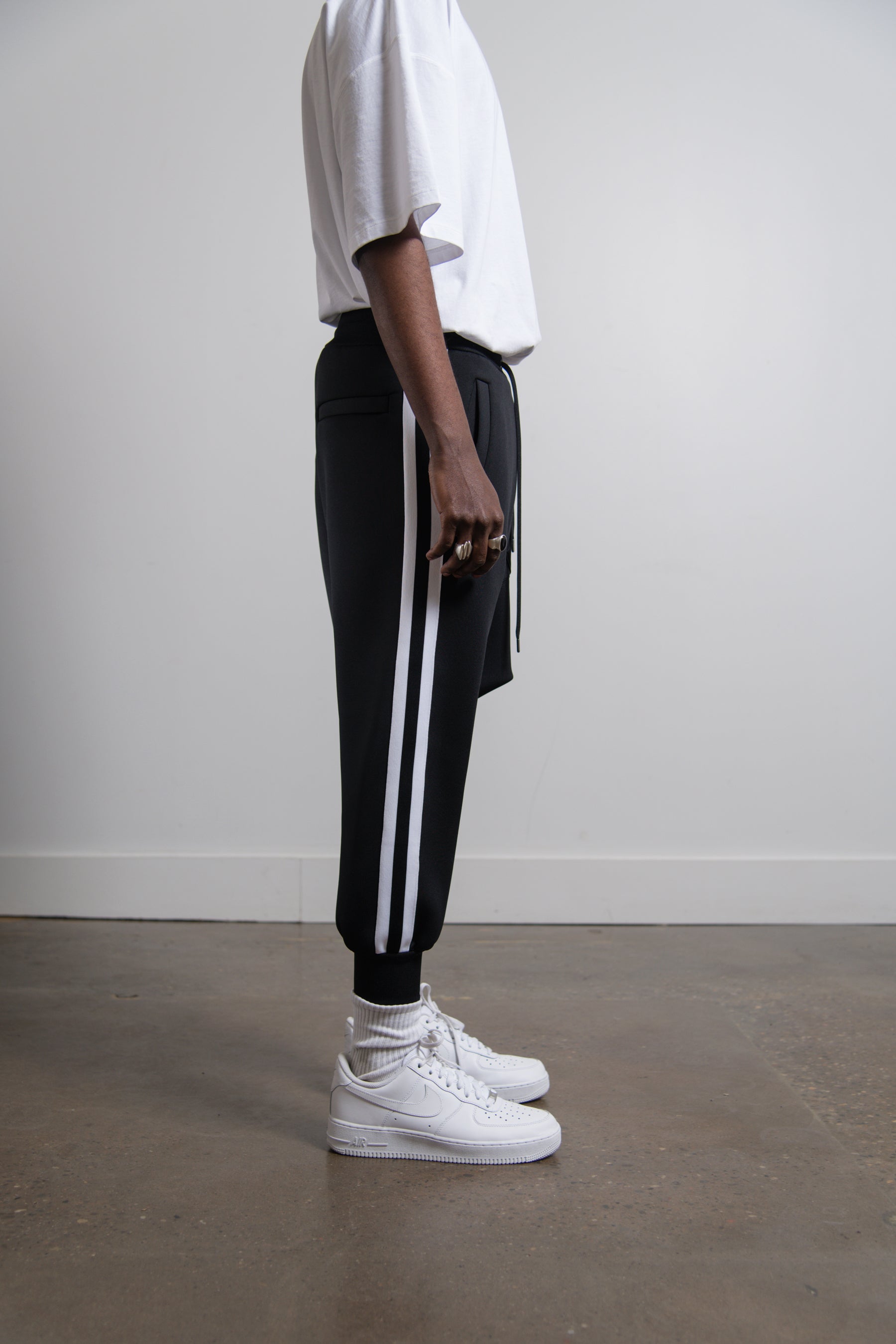 Rebuilt Track Sarrouel Pant Black/White