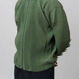 Serrate Pleated Zip Jacket Green JC180-62