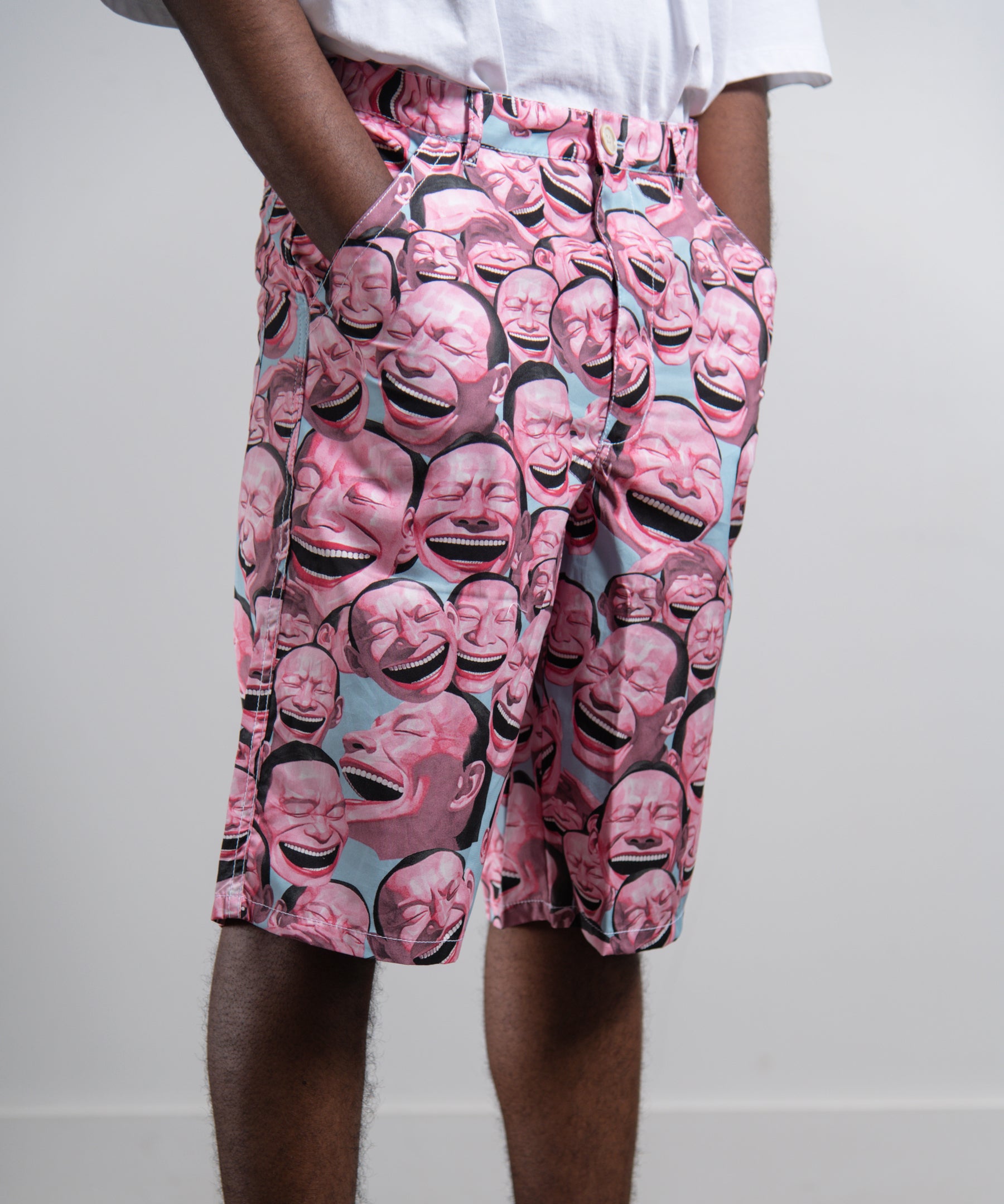 Yue Minjun Print Short Blue/Pink P025
