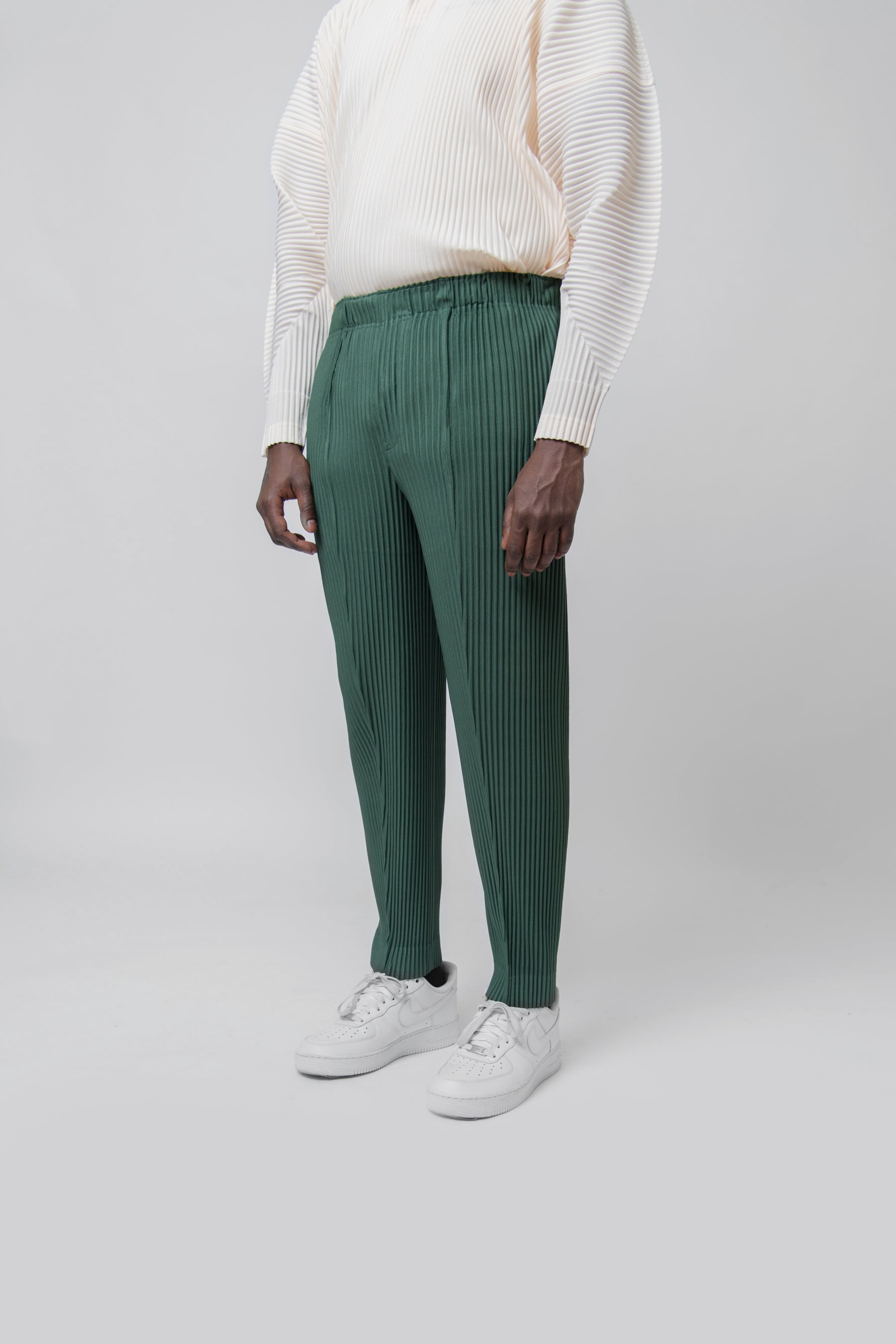 Pleats Bottoms 1 Trouser Bush Green JF126-66