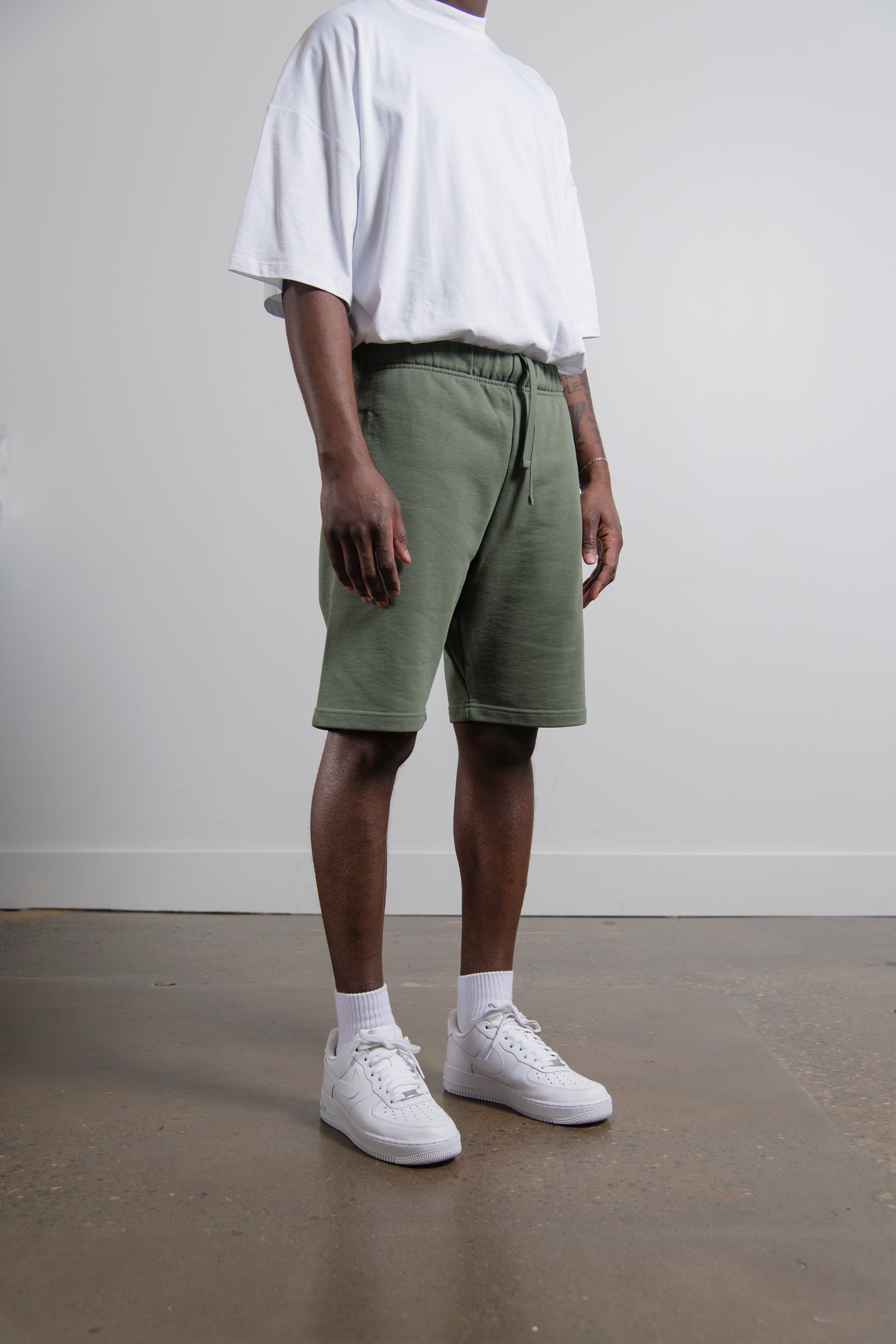 Pocket Sweatshort Dollar Green