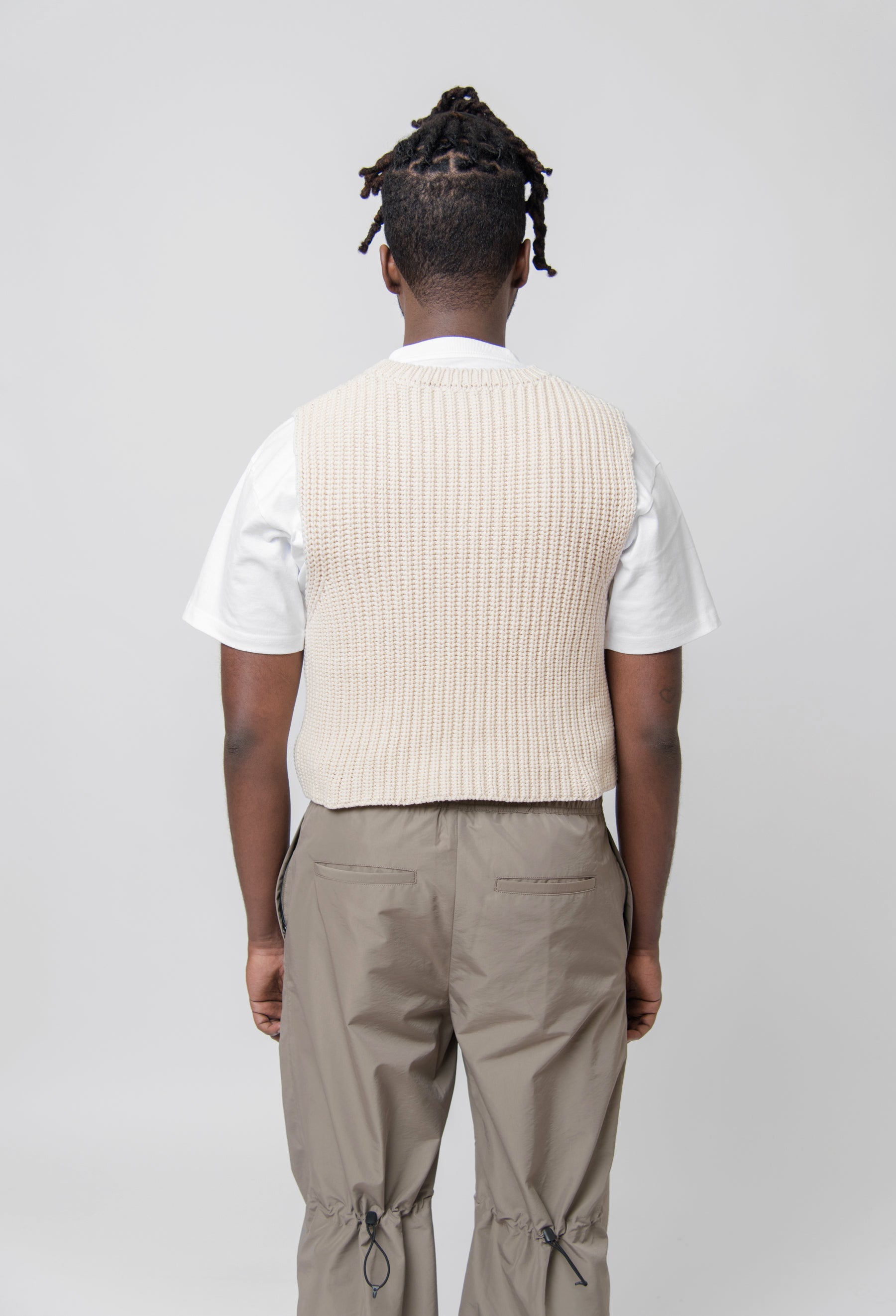 Chunky Cotton Intact Vest Raw White