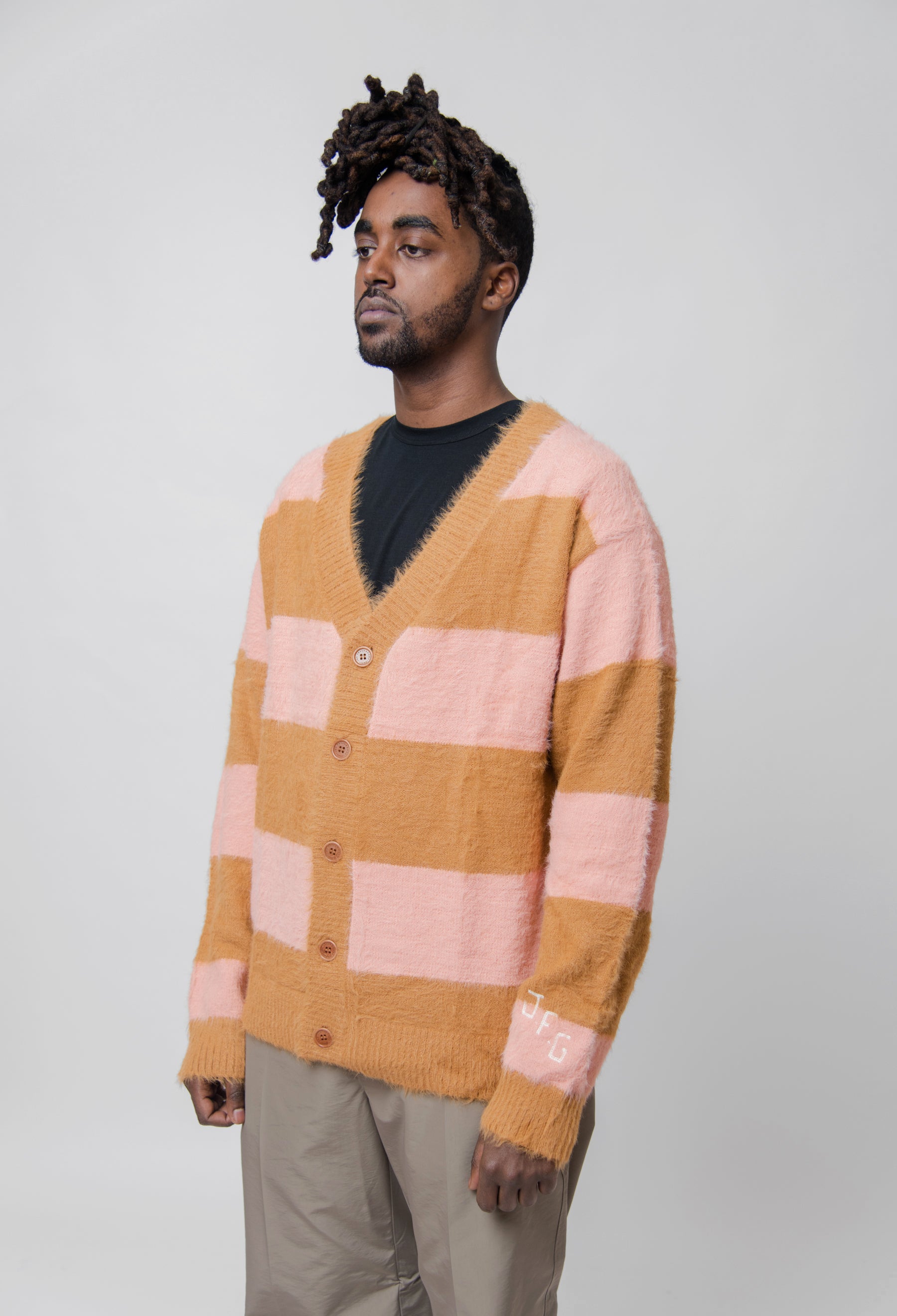 Joe Fresh Goods Fuzzy Cardigan Coral Almond 7SQ1ZEE