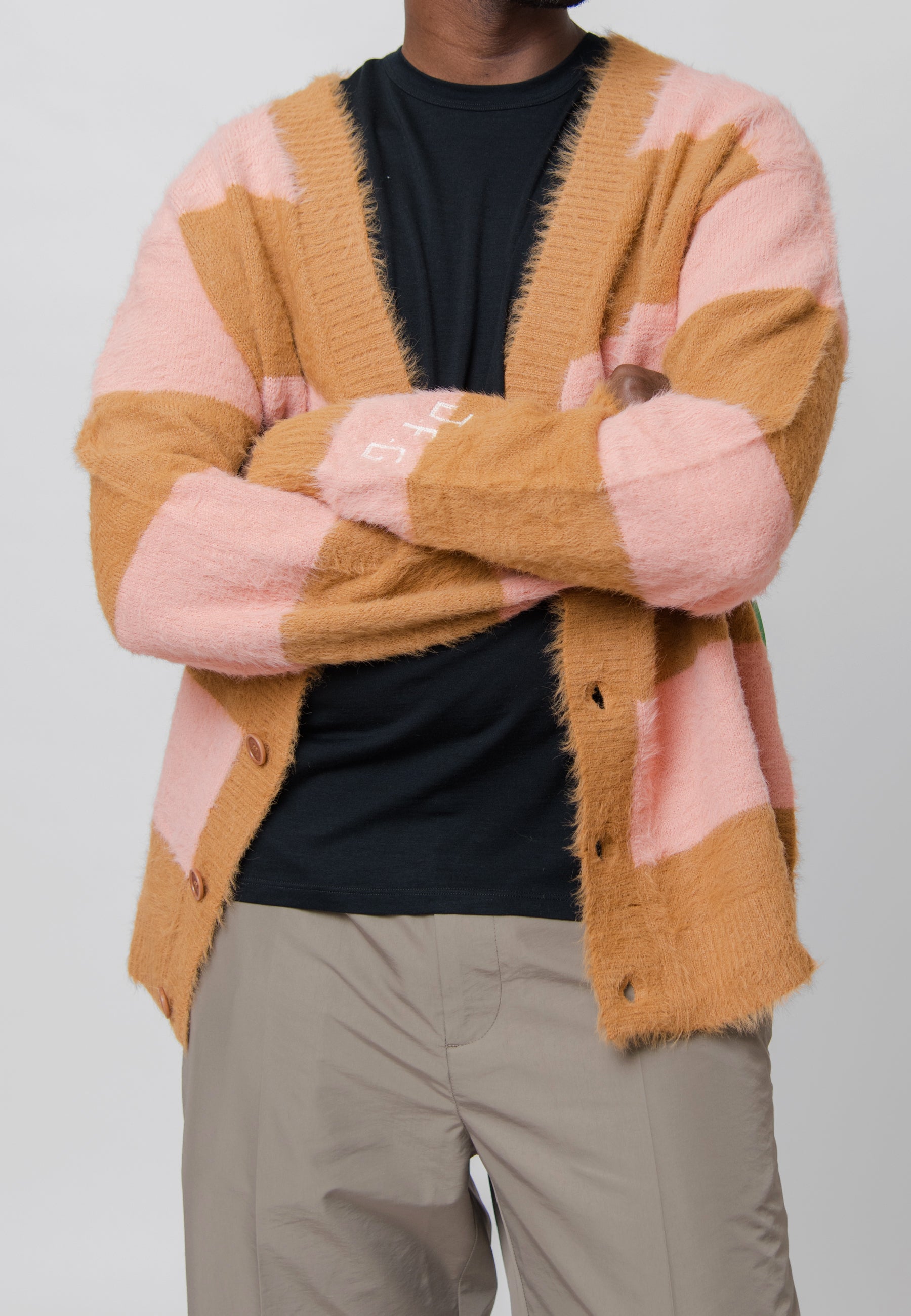 Joe Fresh Goods Fuzzy Cardigan Coral Almond 7SQ1ZEE