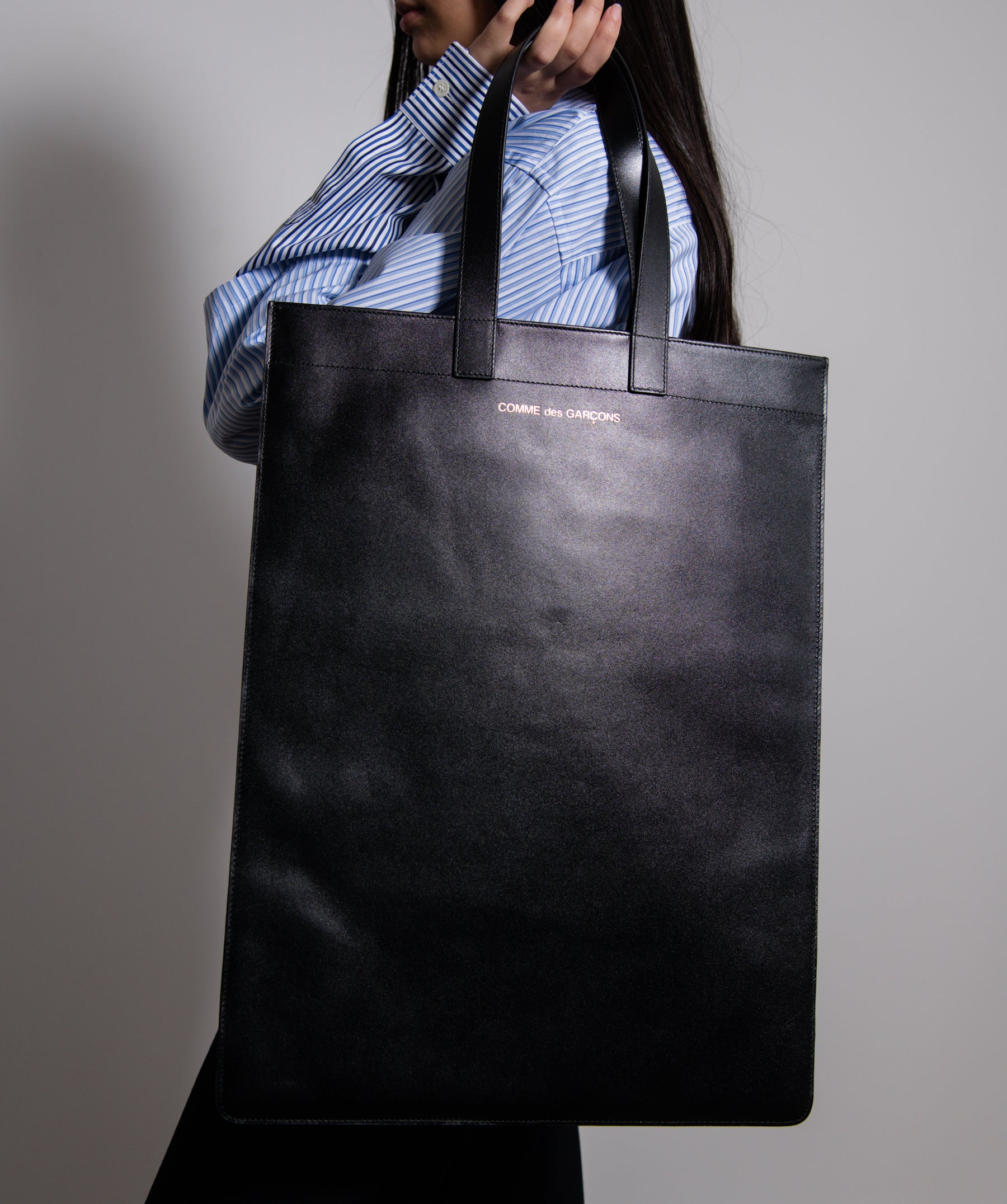 Classic Leather Tote Bag Black