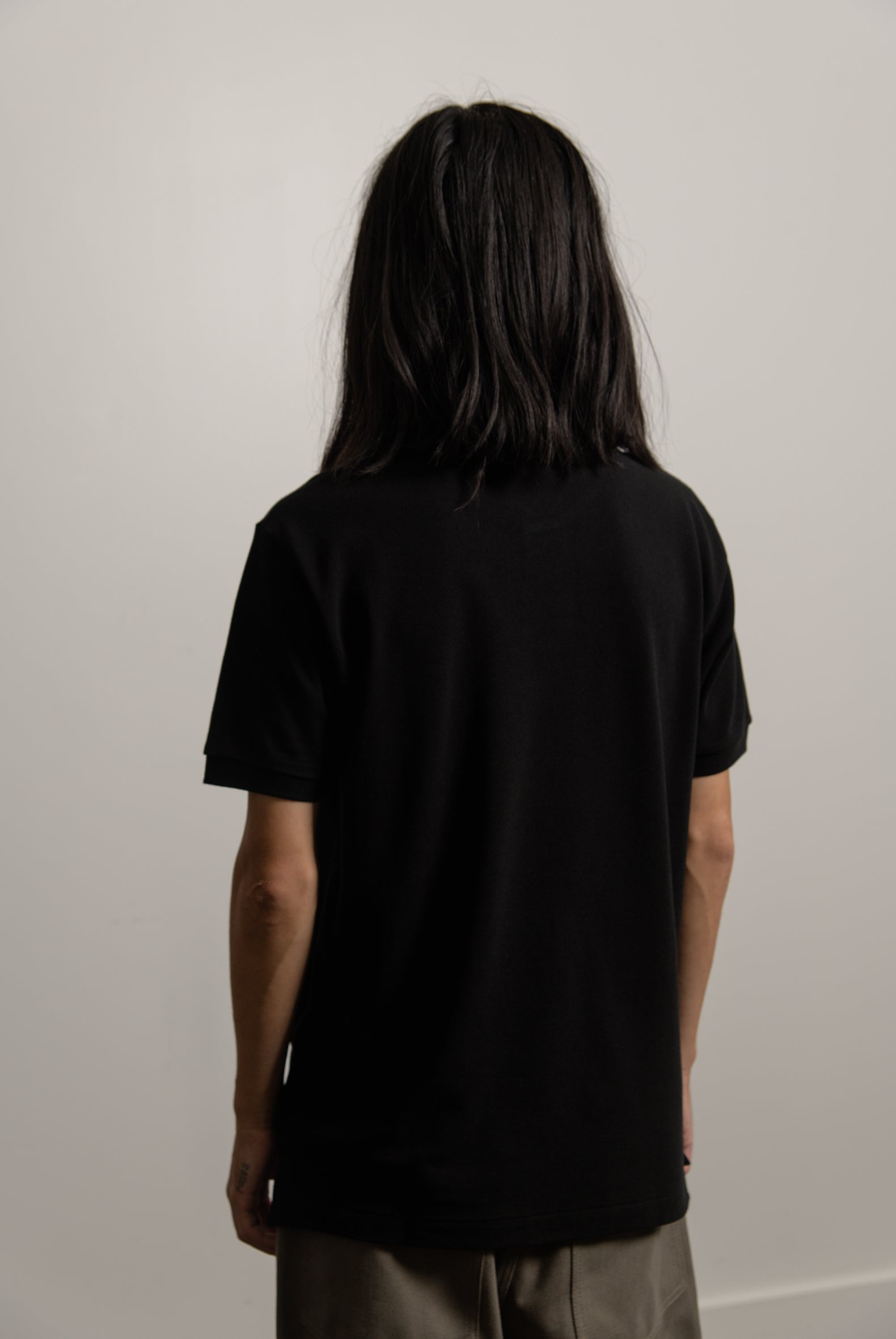 Layered Double Emblem Polo Black/Red T290