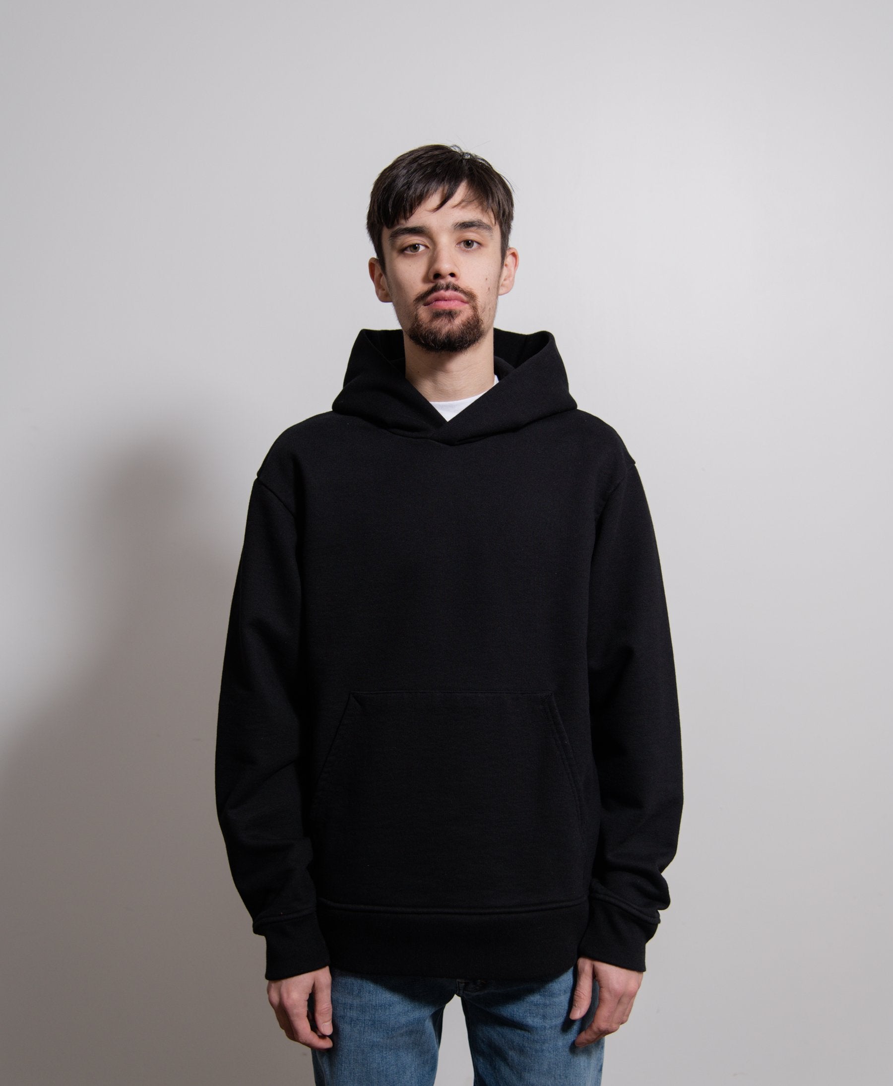 Heavyweight Brushed Cotton Hoodie Black SWEA000092 – NOMAD