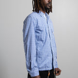 Cotton Check Jacket Light Blue/White B908