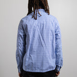 Cotton Check Jacket Light Blue/White B908