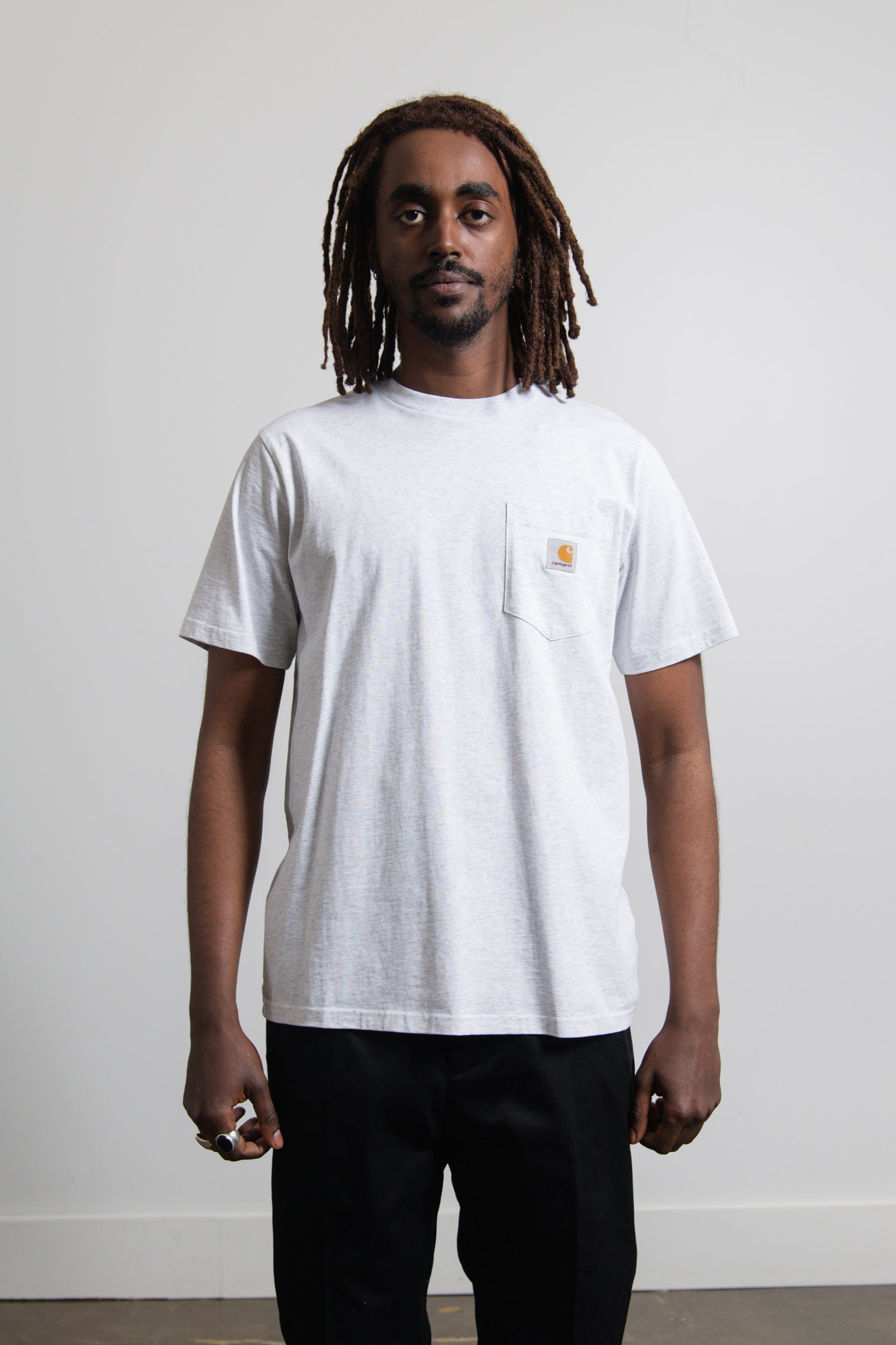 Short Sleeve Pocket Tee Ash Heather