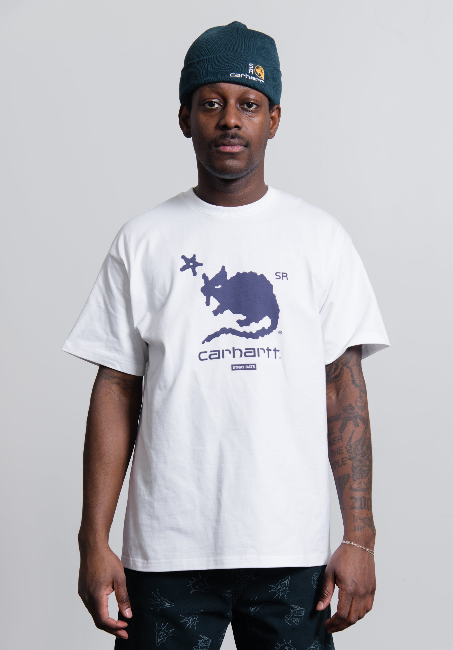 Wonky Rat Logo Tee White