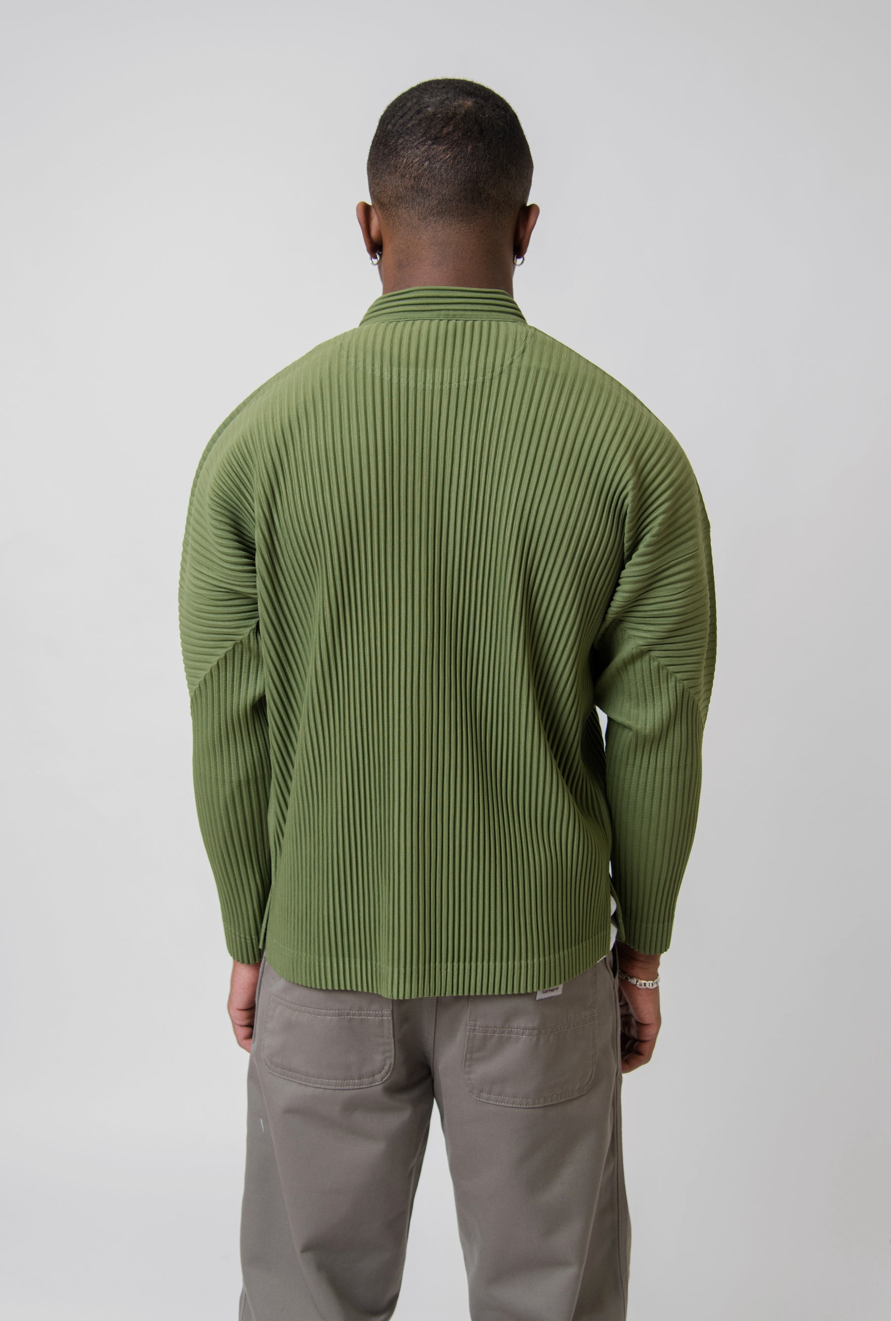 MC March Pleated Shirt Olive Green JJ111-64