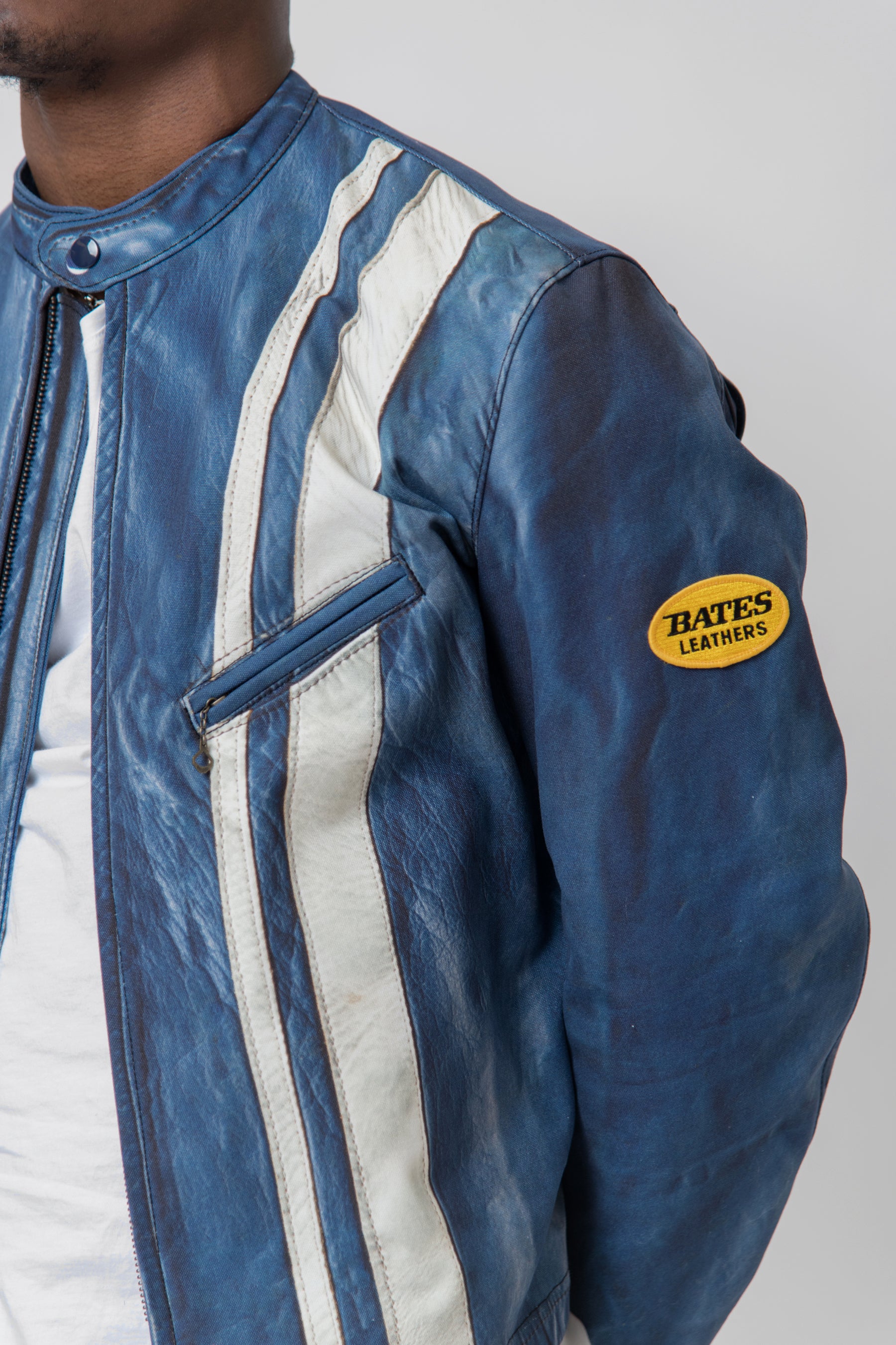 Bates Stripe Print Jacket Blue/White WK-J908