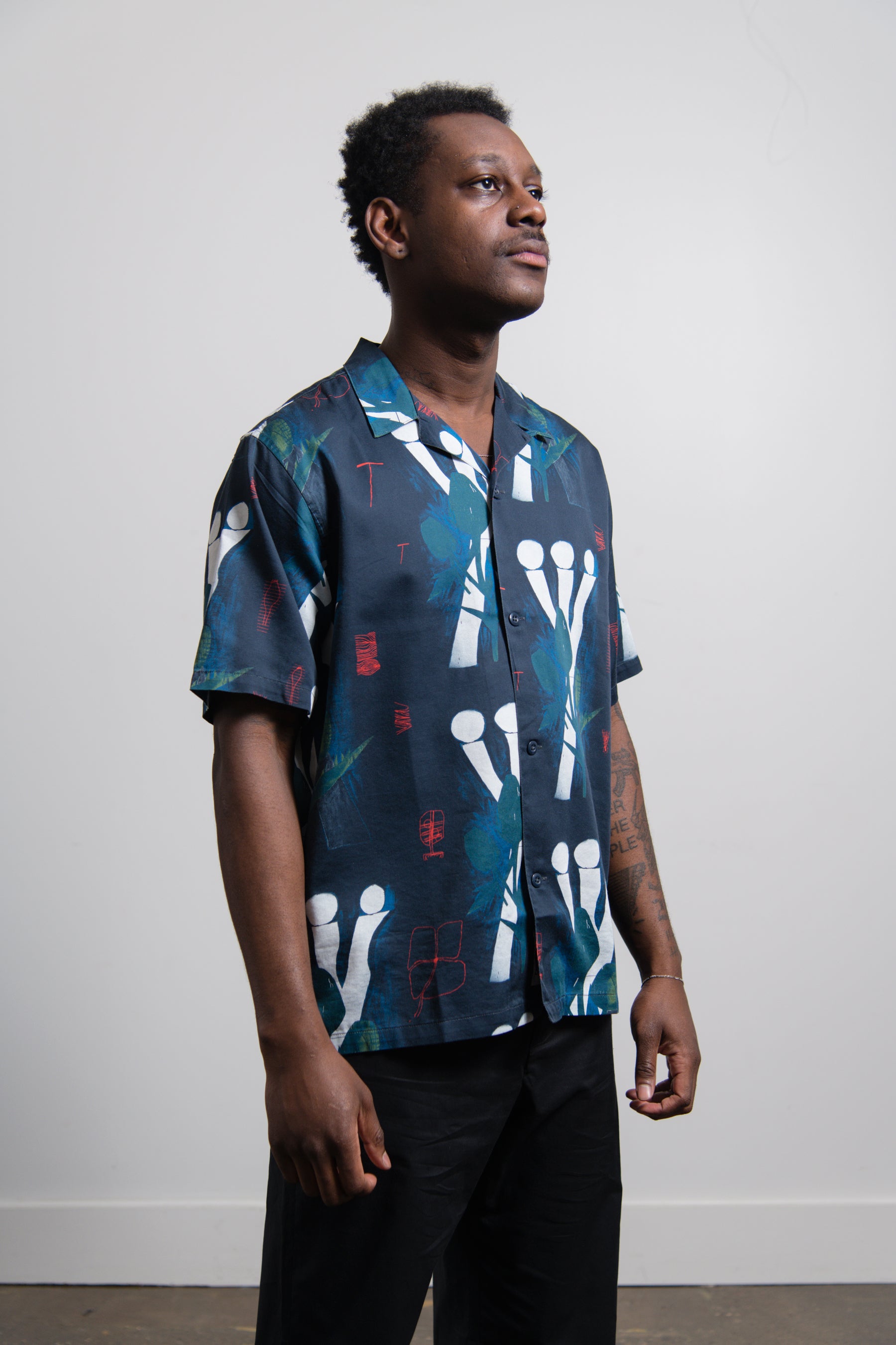 Tom Krol Flowers Shirt Midnight