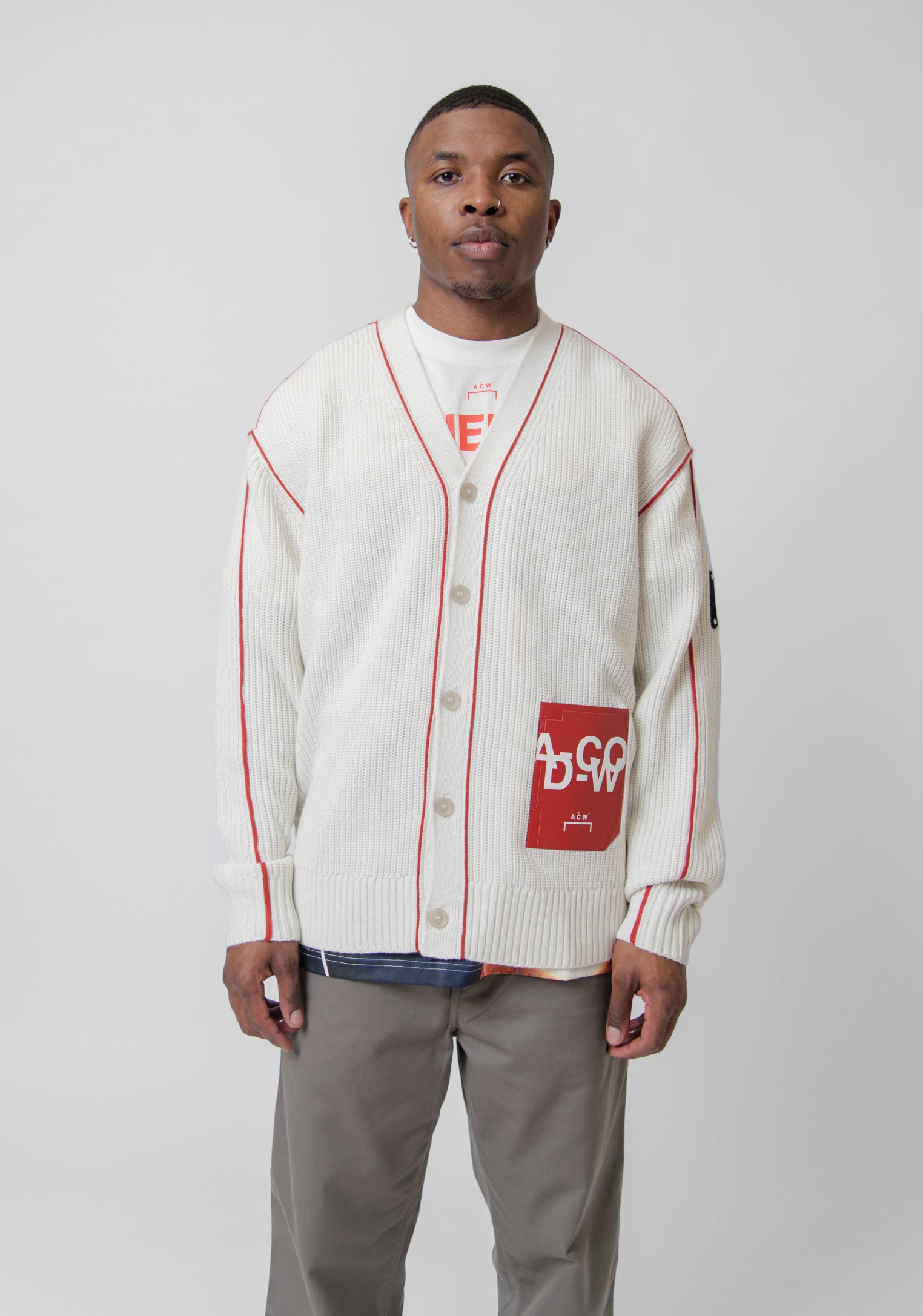 Patch Pocket Cardigan Stone