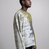 Long Sleeve Brush Stroke Tee Military Green