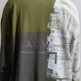 Long Sleeve Brush Stroke Tee Military Green