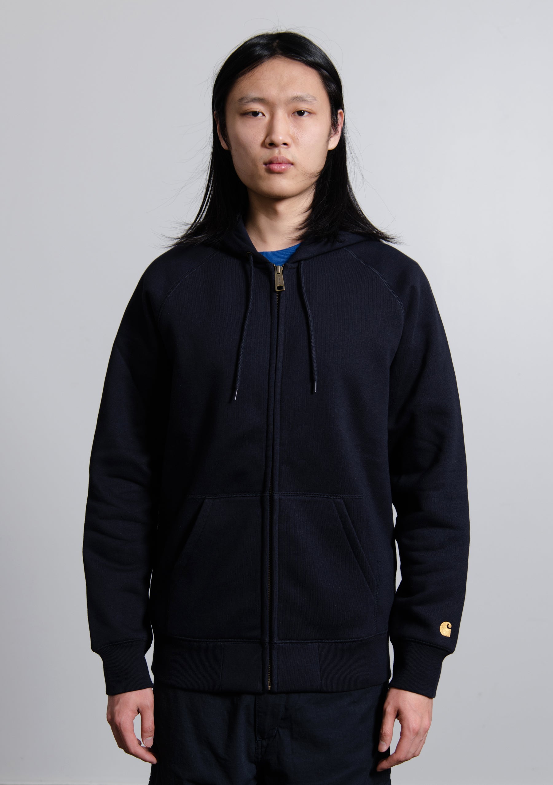 Chase Zip Hoodie Dark Navy