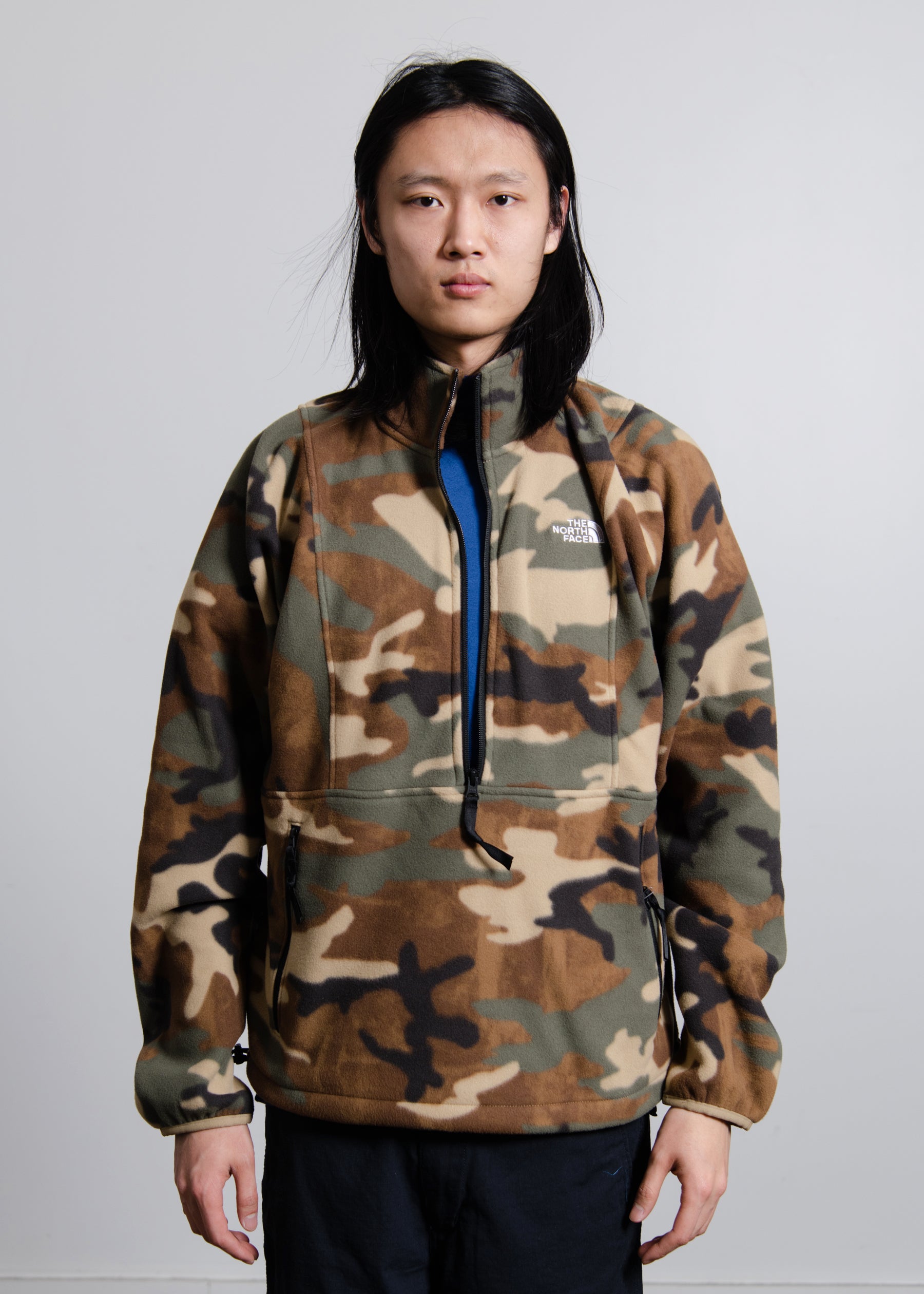 Quarter Zip Fleece Sweater Camo A7QEM554