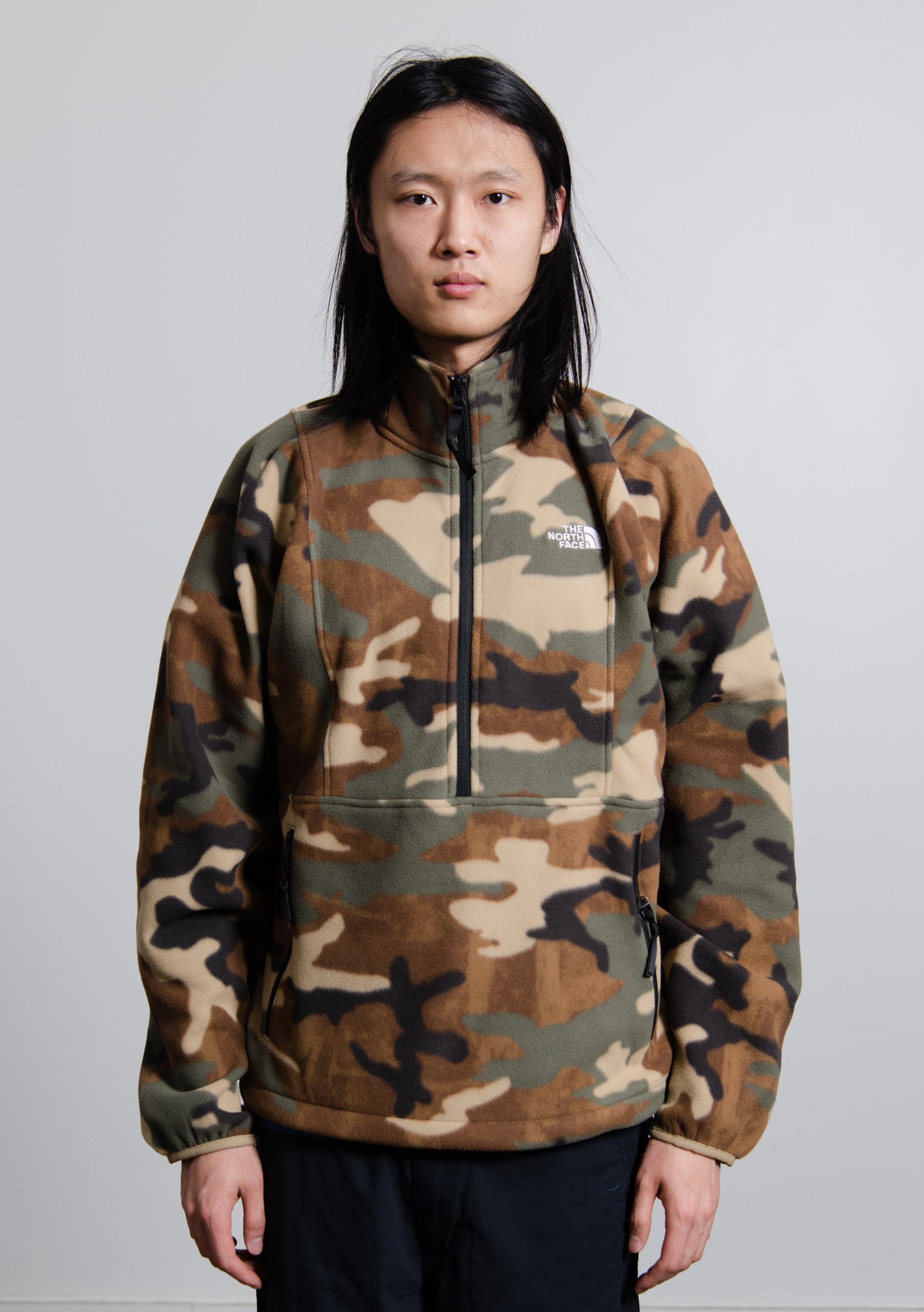 Quarter Zip Fleece Sweater Camo A7QEM554