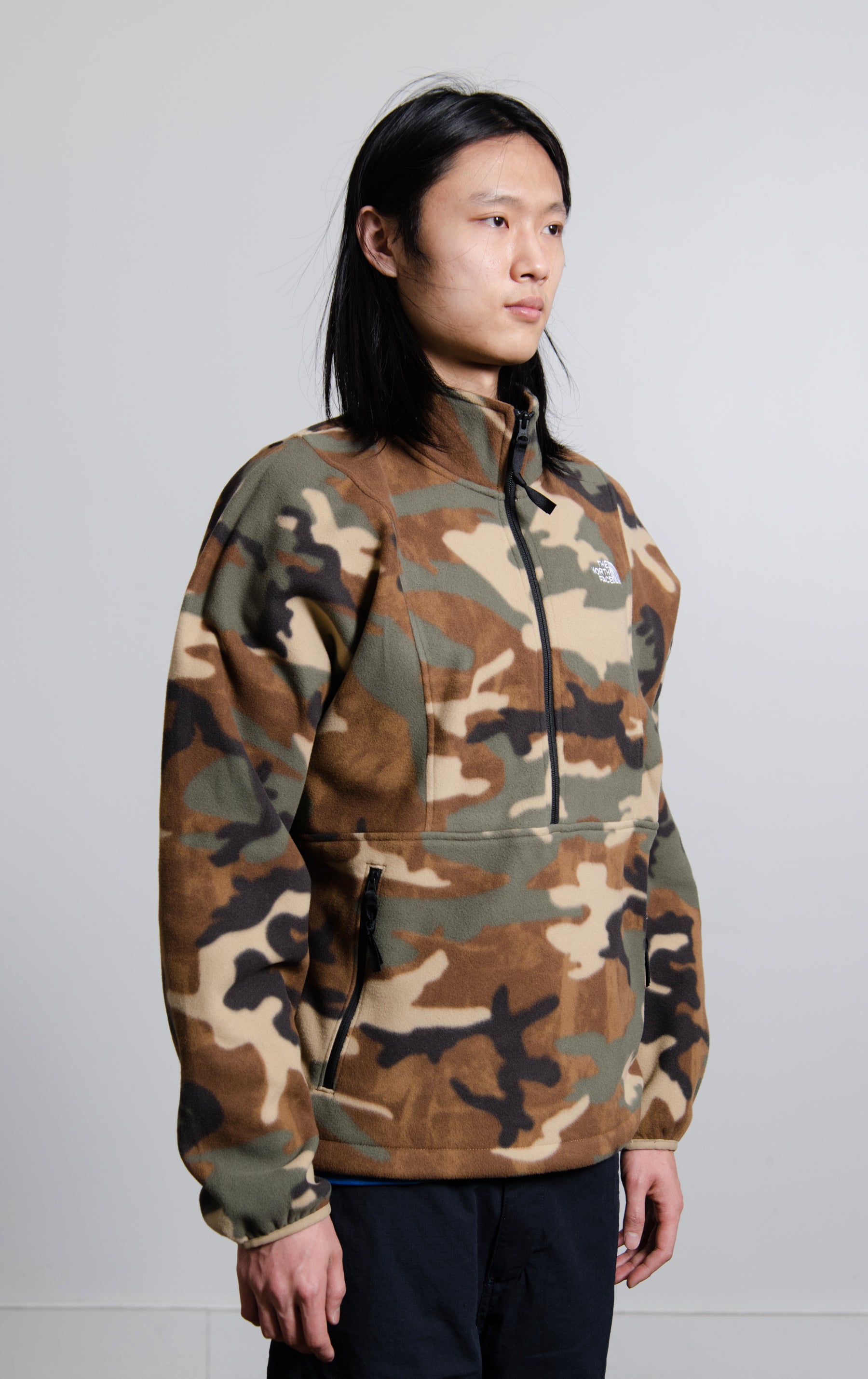 Quarter Zip Fleece Sweater Camo A7QEM554