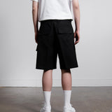 Fine Double Cotton Cargo Short Black JSMU311540