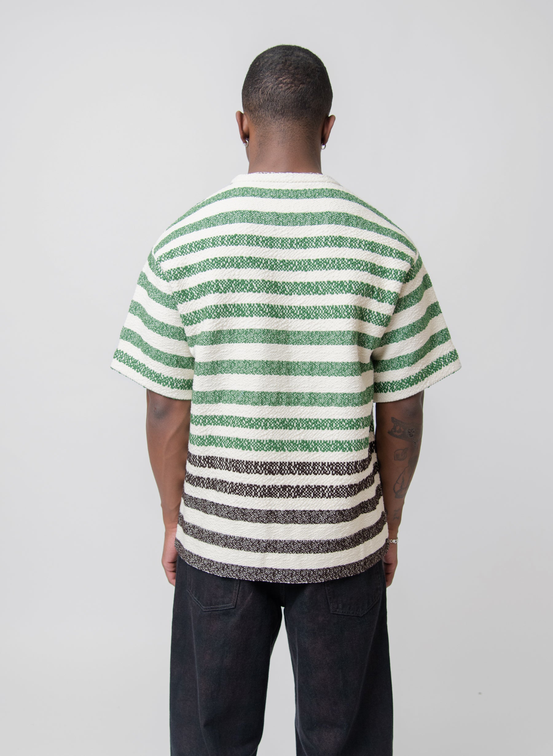 Striped Knit Tee Green/Blue J47GC0106