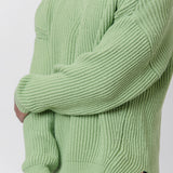 Oversized Knit Sweater Green J22GP0113