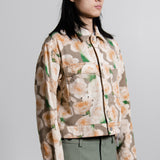 Floral Print Jacket Peach/Orange OUTW000789