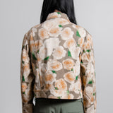 Floral Print Jacket Peach/Orange OUTW000789