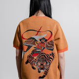 Jacquard Tiger Tee Orange N001