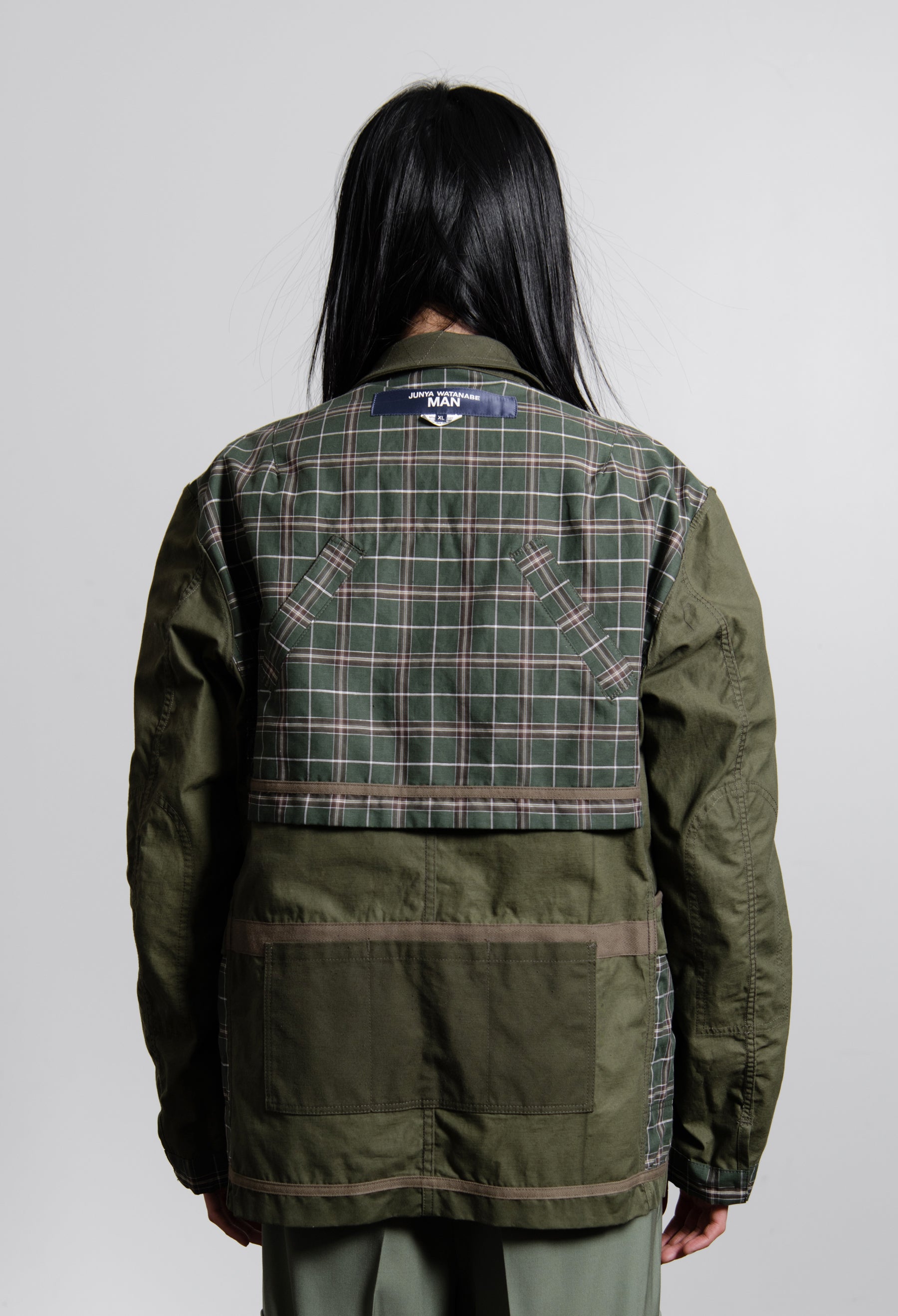 Reversible Cotton Linen Twill Jacket Olive J016