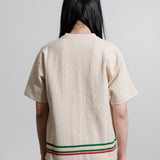 Knit Striped Tee Natural JPUU751509