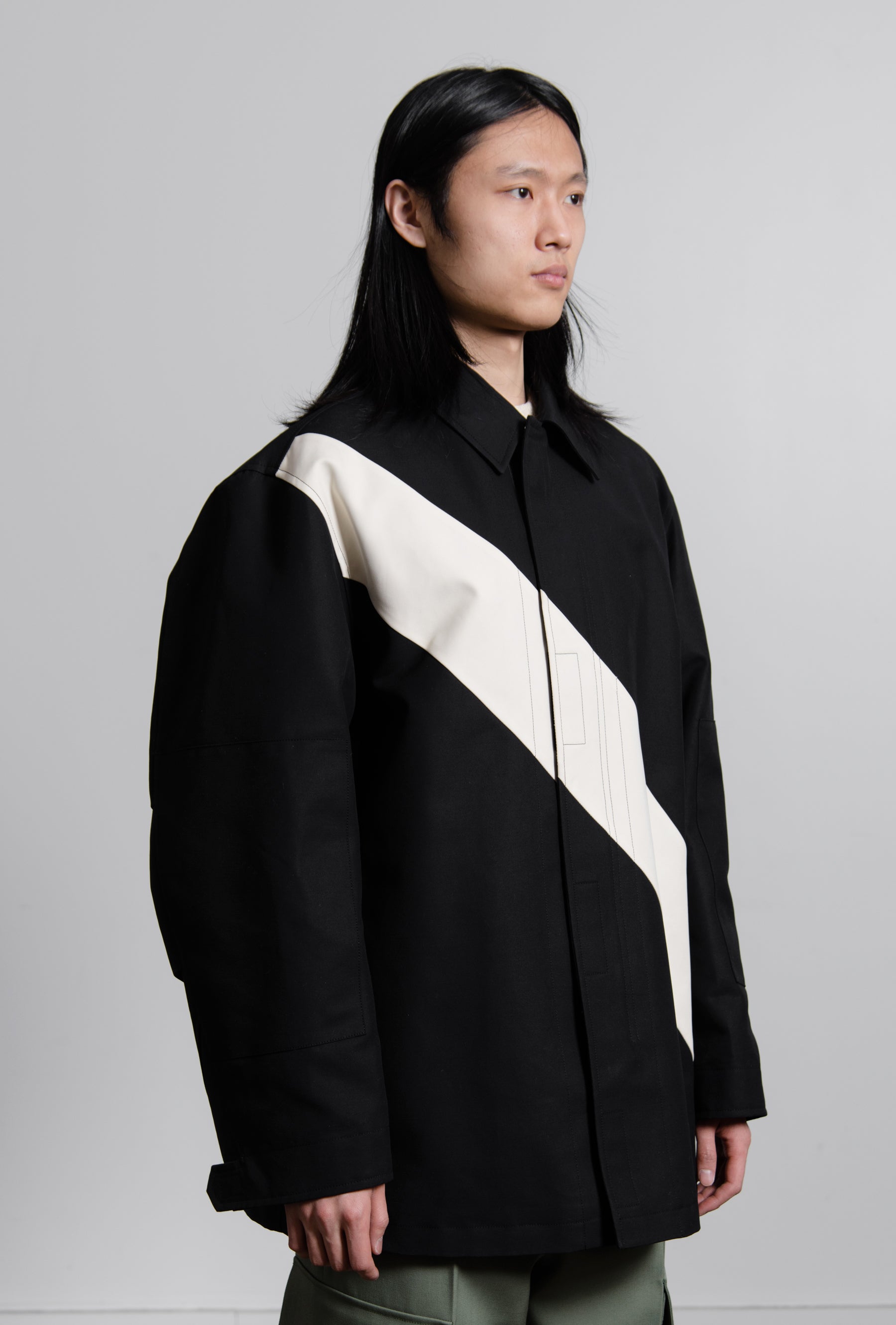 Fine Double Cotton Field Jacket Black JSMU400201