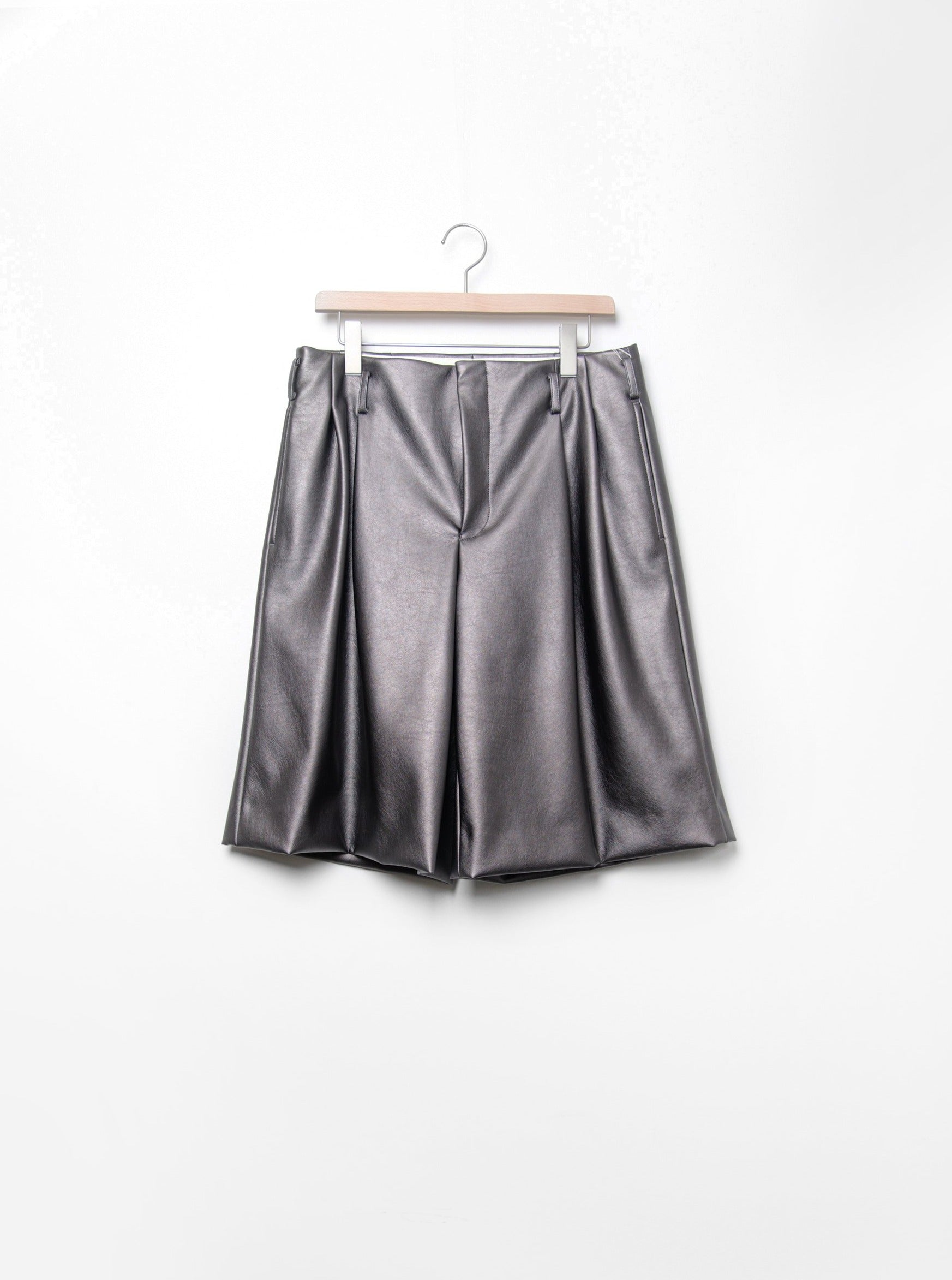 Metallic Short Gunmetal Silver P016