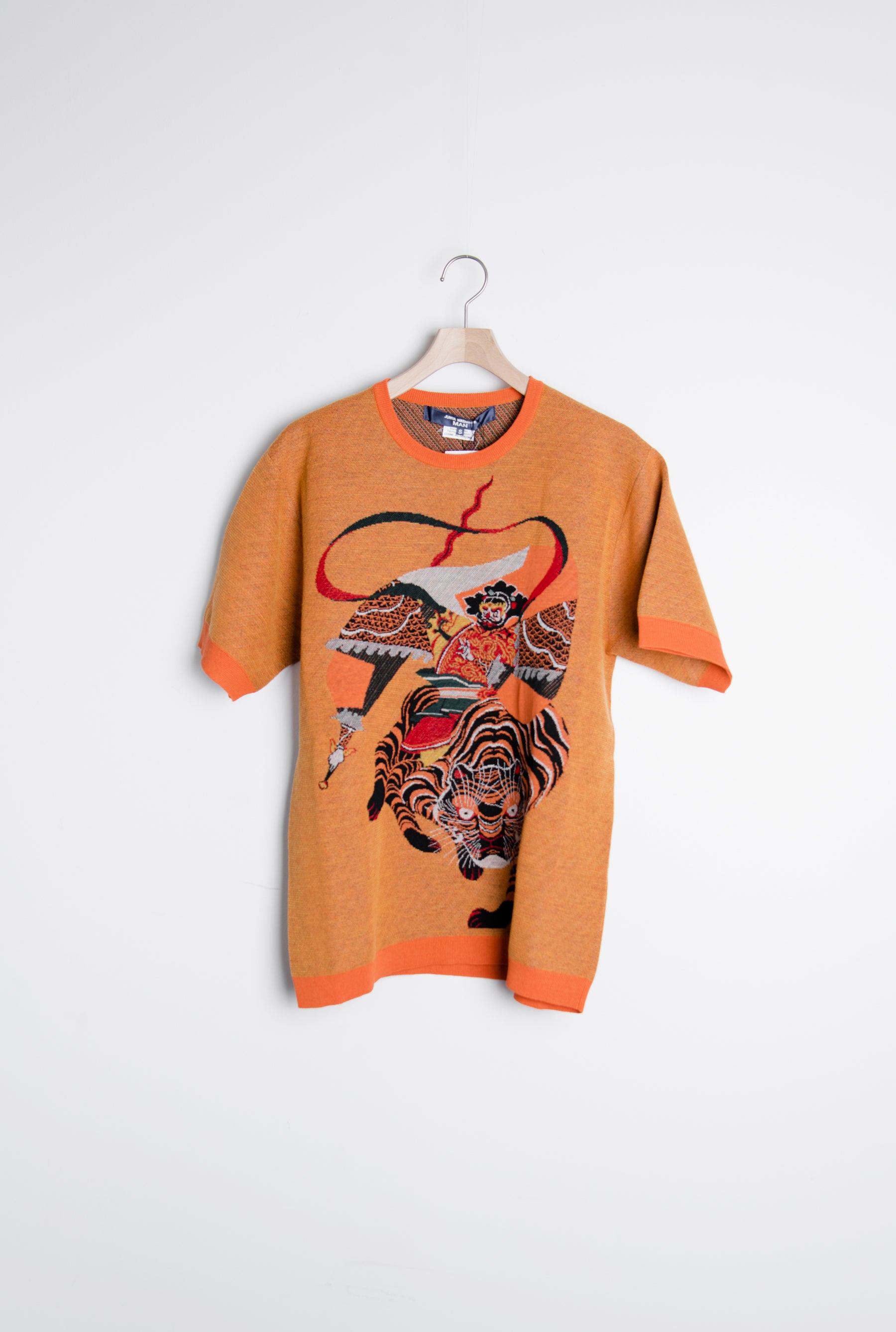 Jacquard Tiger Tee Orange N001