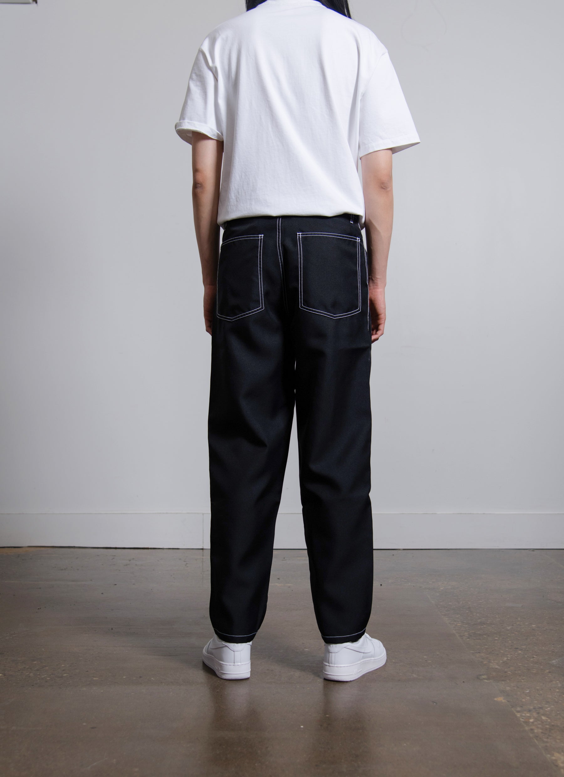 Polyester Gabardine Trouser Black/Navy P010