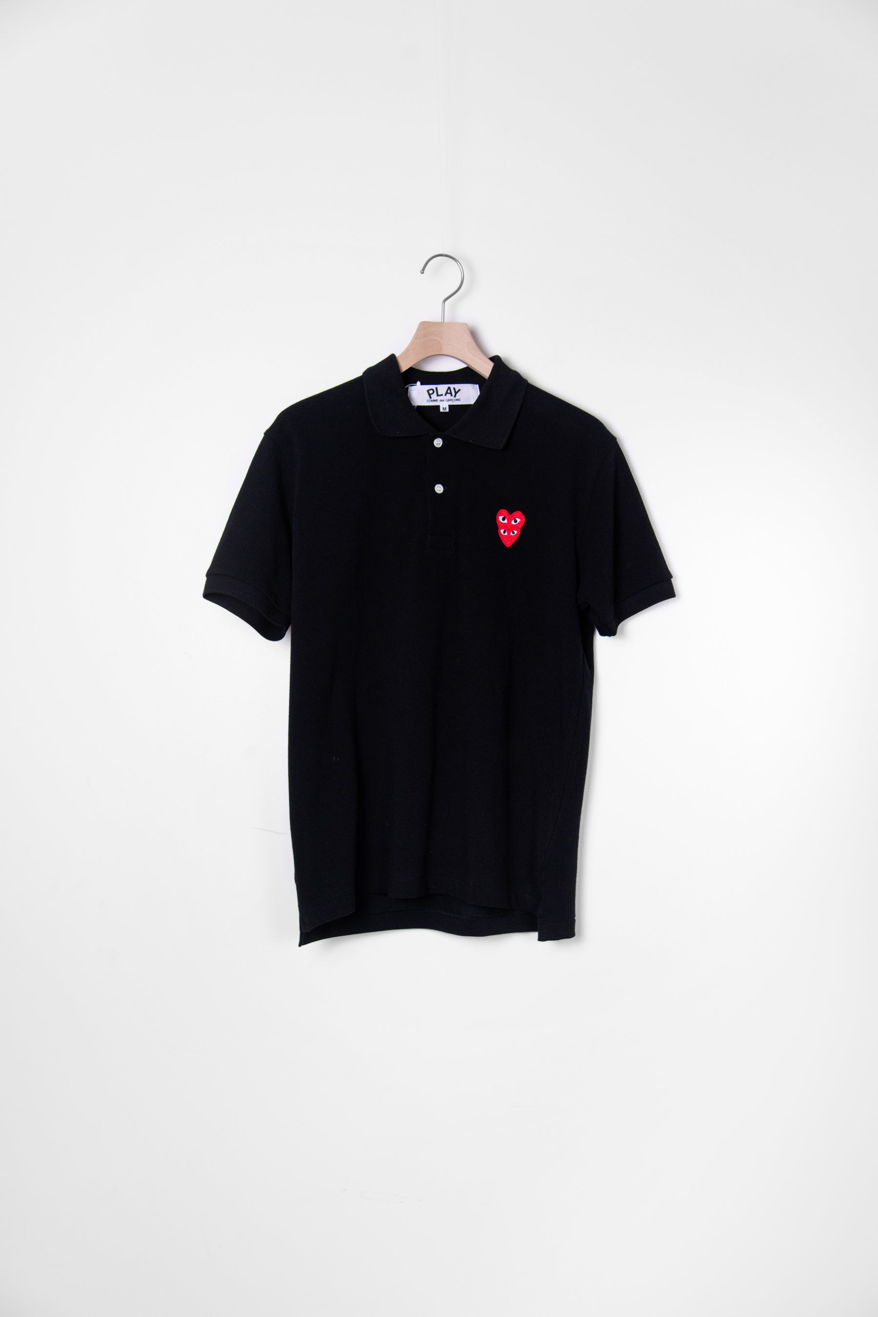 Layered Double Emblem Polo Black/Red T290