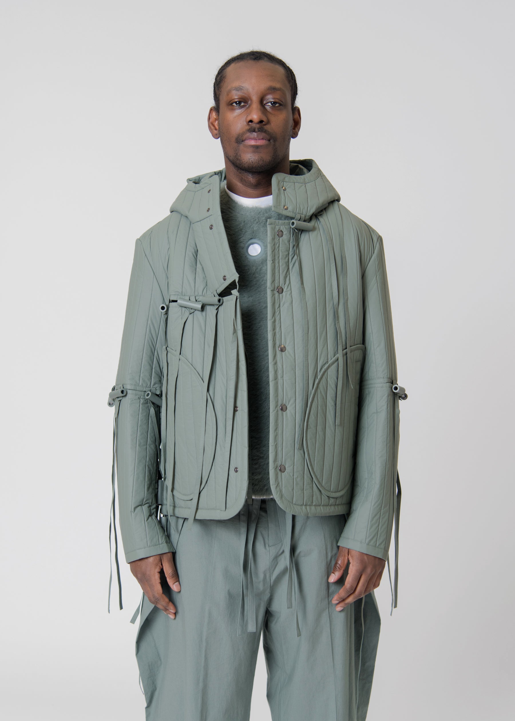 Fluffy Vest Green VST15