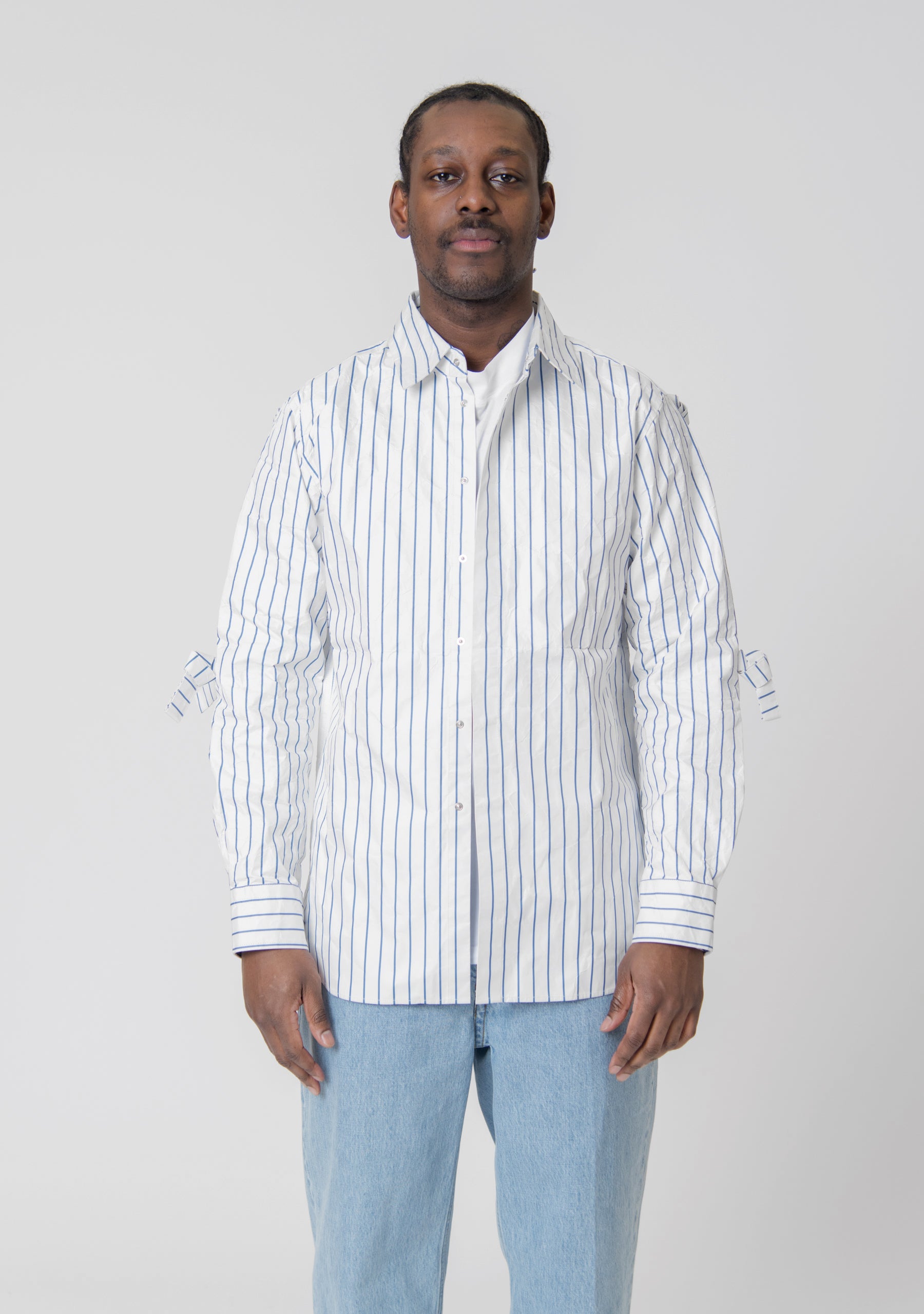 Striped Tab Shirt Blue/White SHI31 – NOMAD