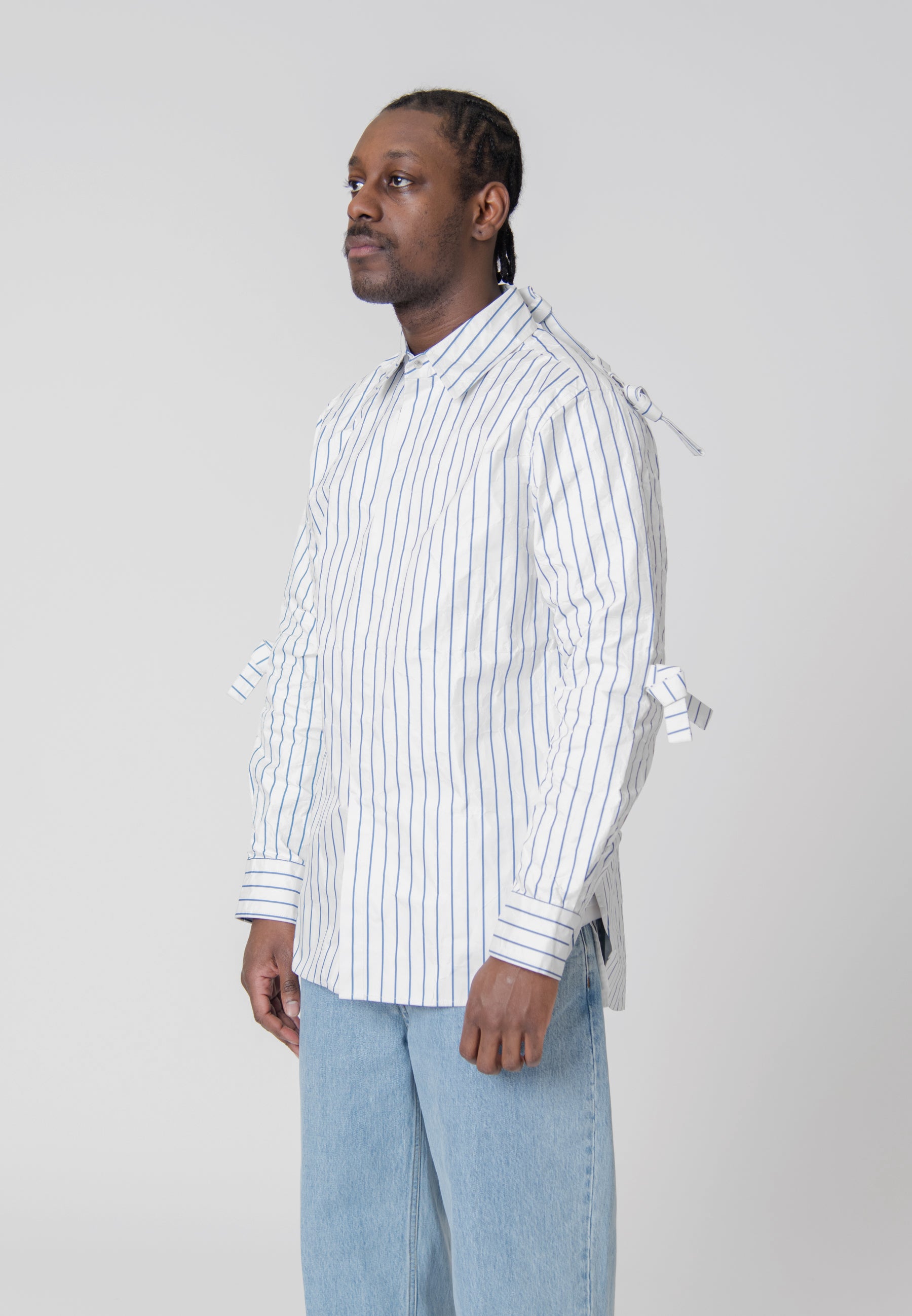 Striped Tab Shirt Blue/White SHI31 – NOMAD