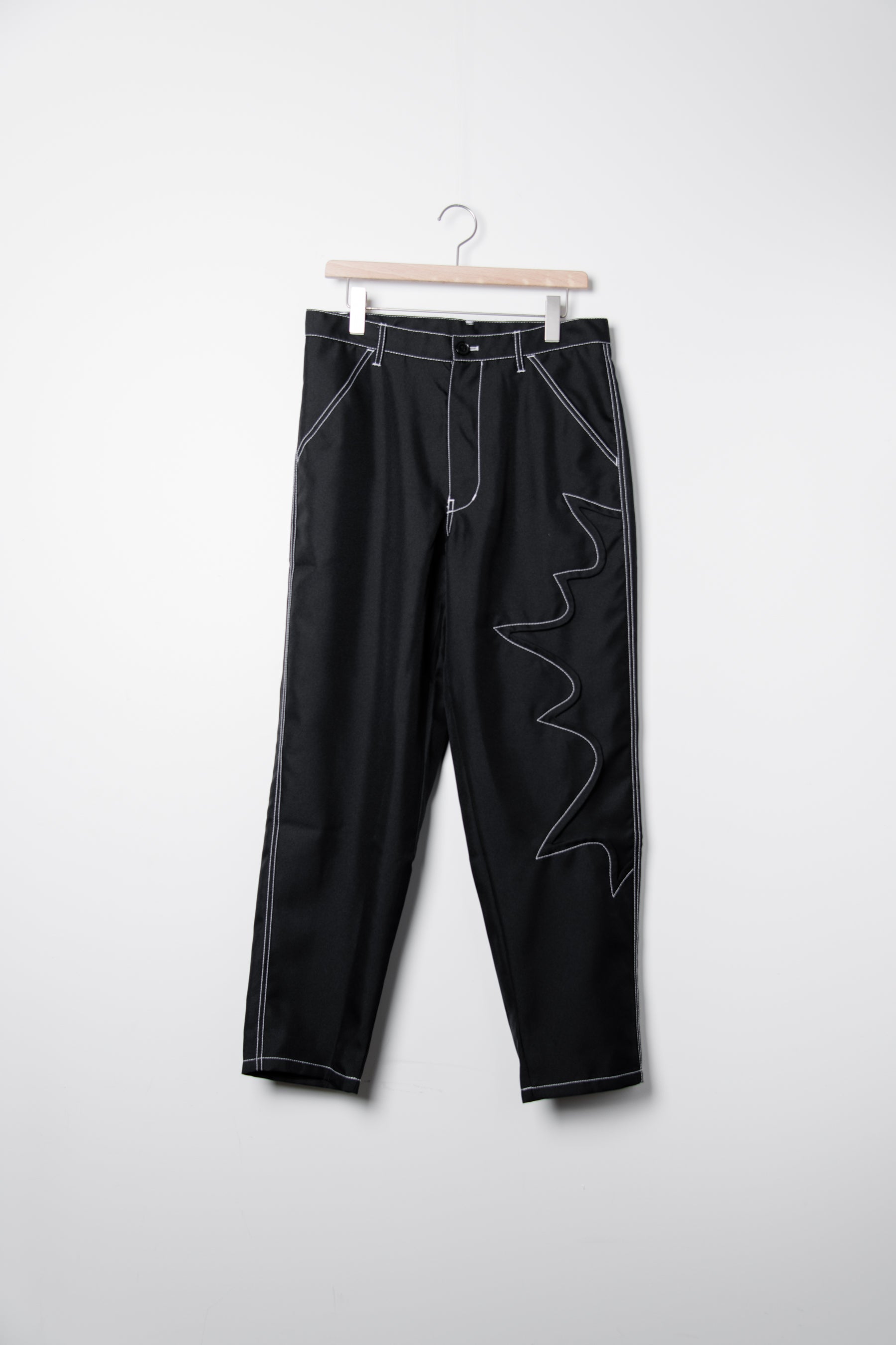 Polyester Gabardine Trouser Black/Navy P010