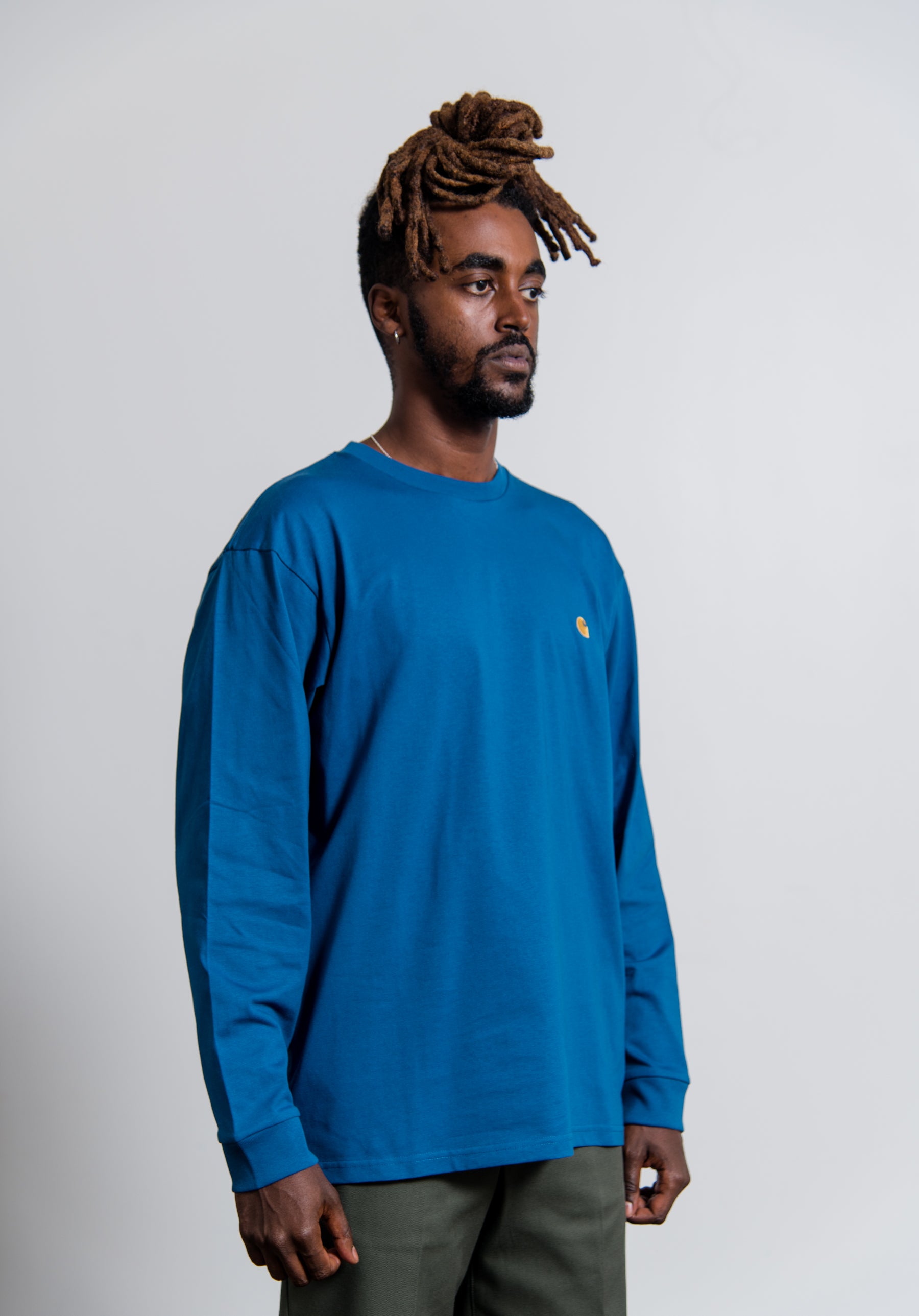 Long Sleeve Chase Tee Skydive/Gold