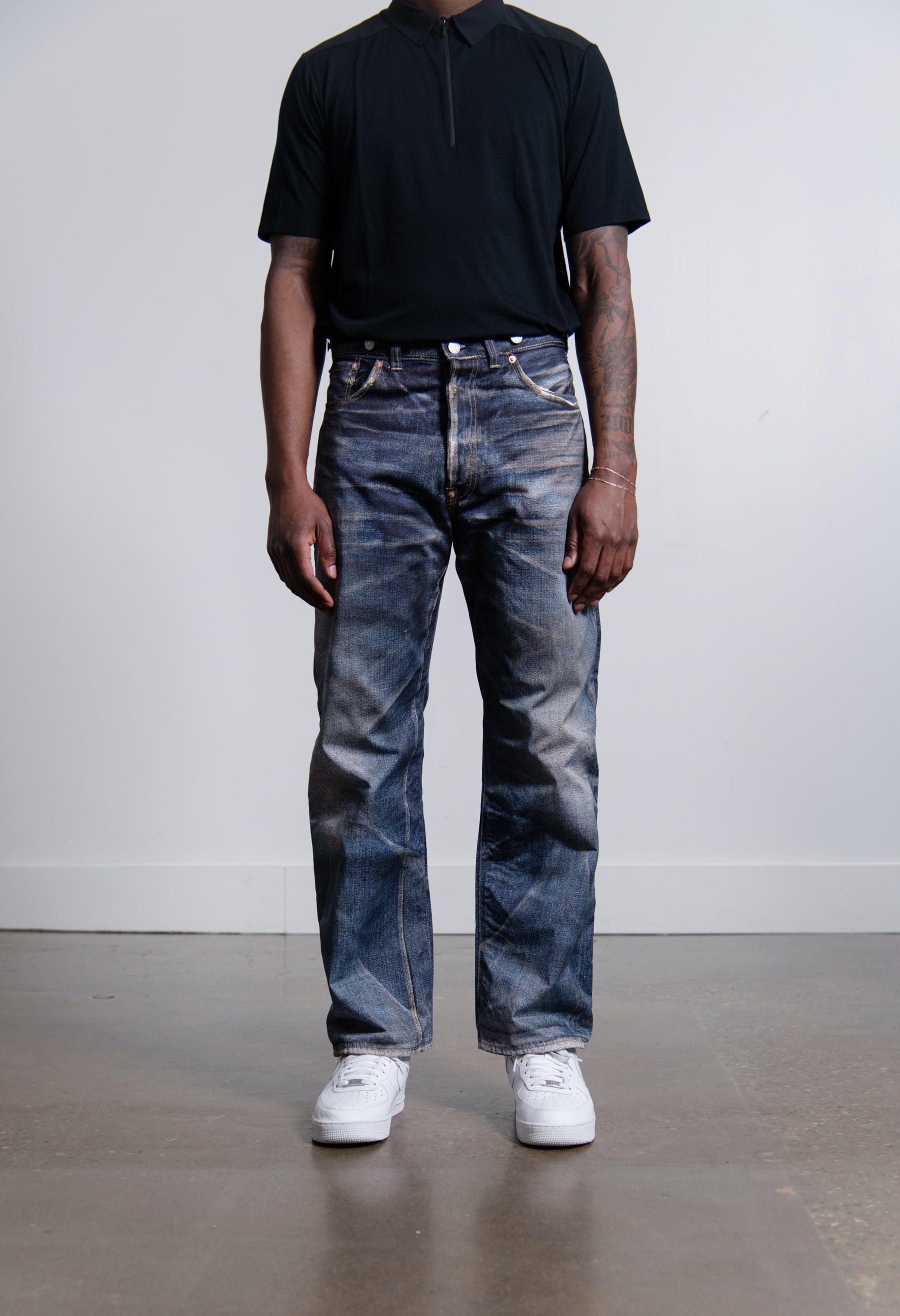 Vintage Denim Print Chino Pant Indigo P904