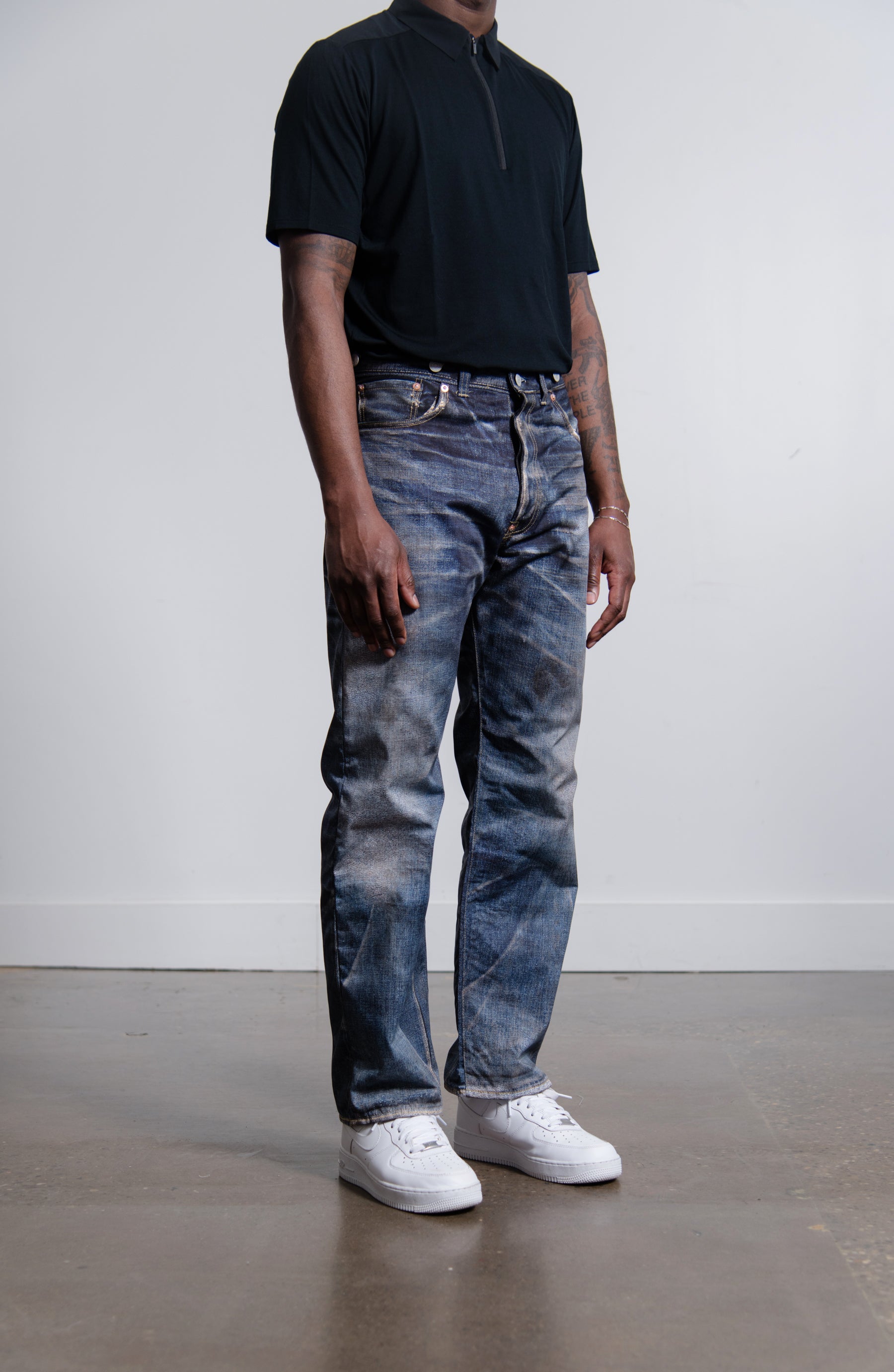 Vintage Denim Print Chino Pant Indigo P904