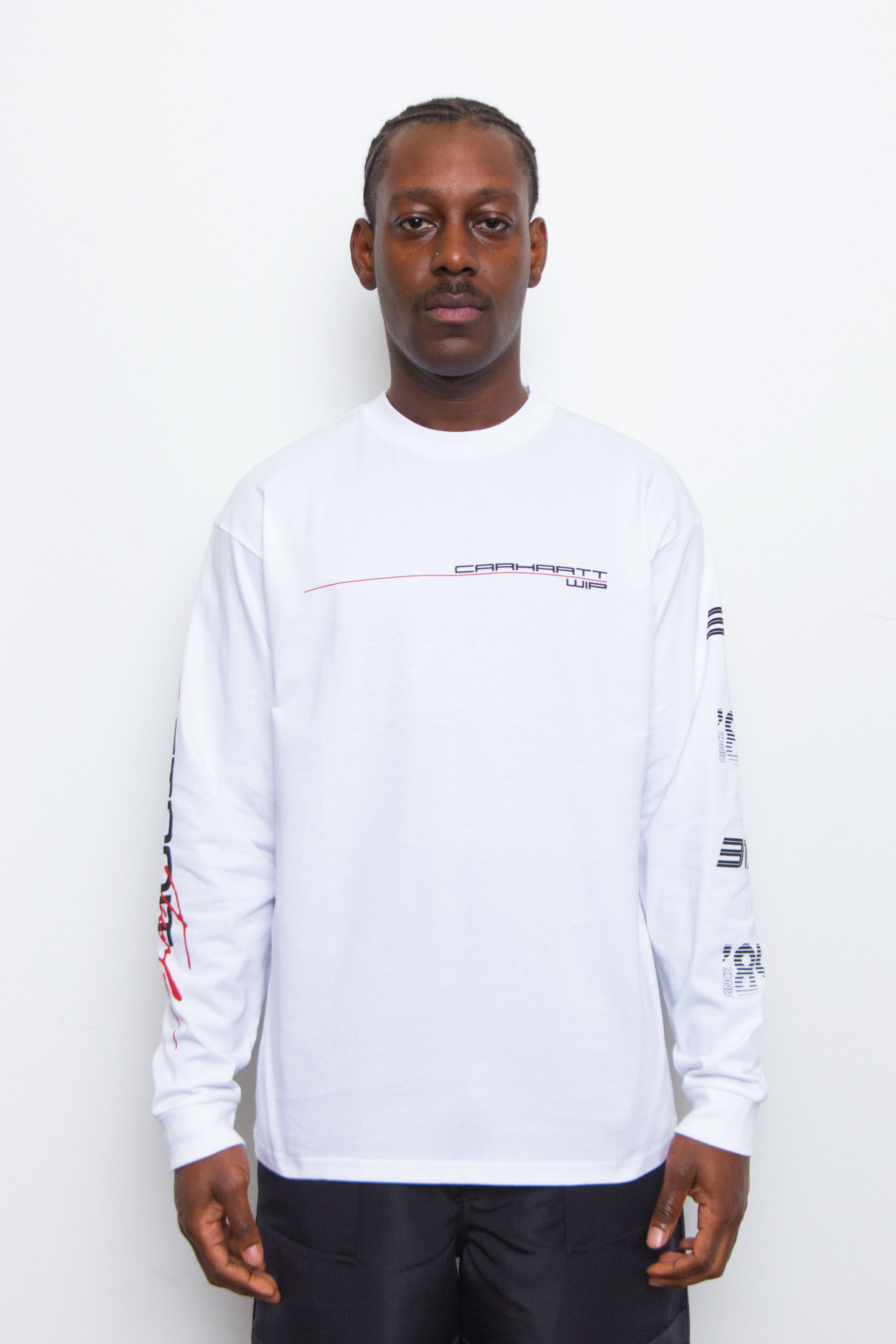 Detroit Turbo Long Sleeve Tee White